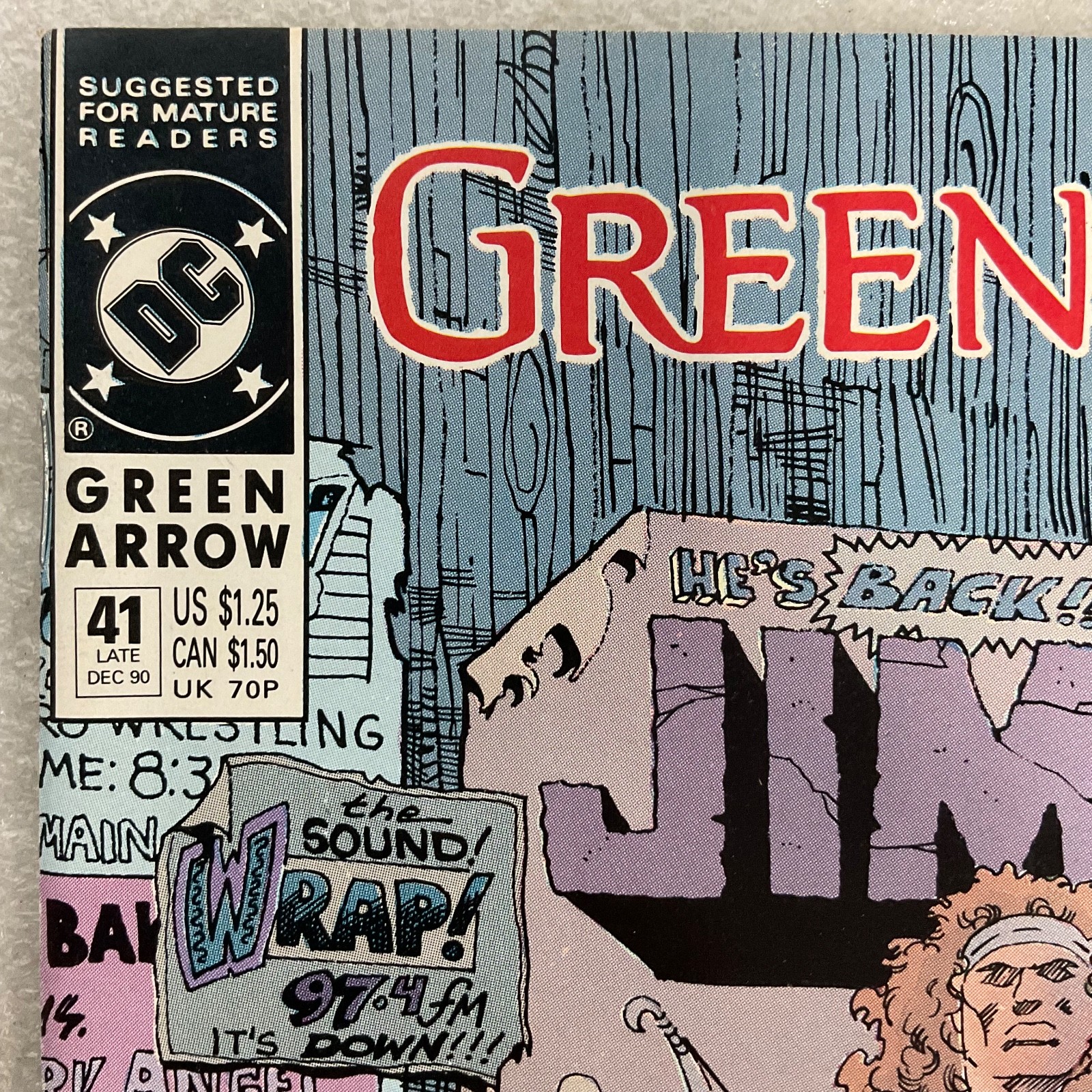 Green Arrow #41 1990 DC Comics Action Issue Jimbo Storyline Cover - Image 5