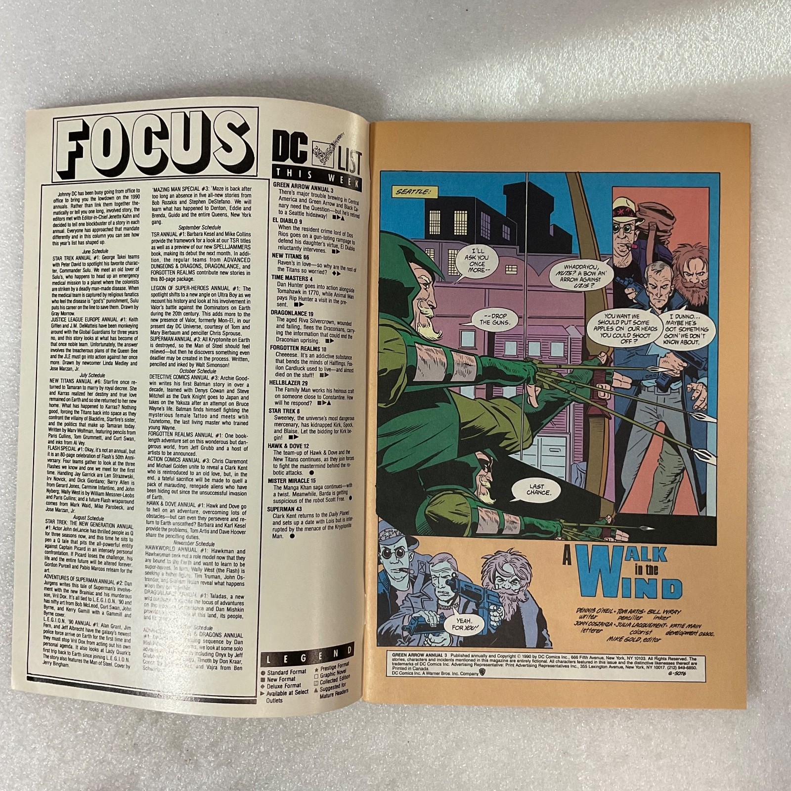 Green Arrow Annual 3 1990 DC Comics Mature Readers Issue - Image 3