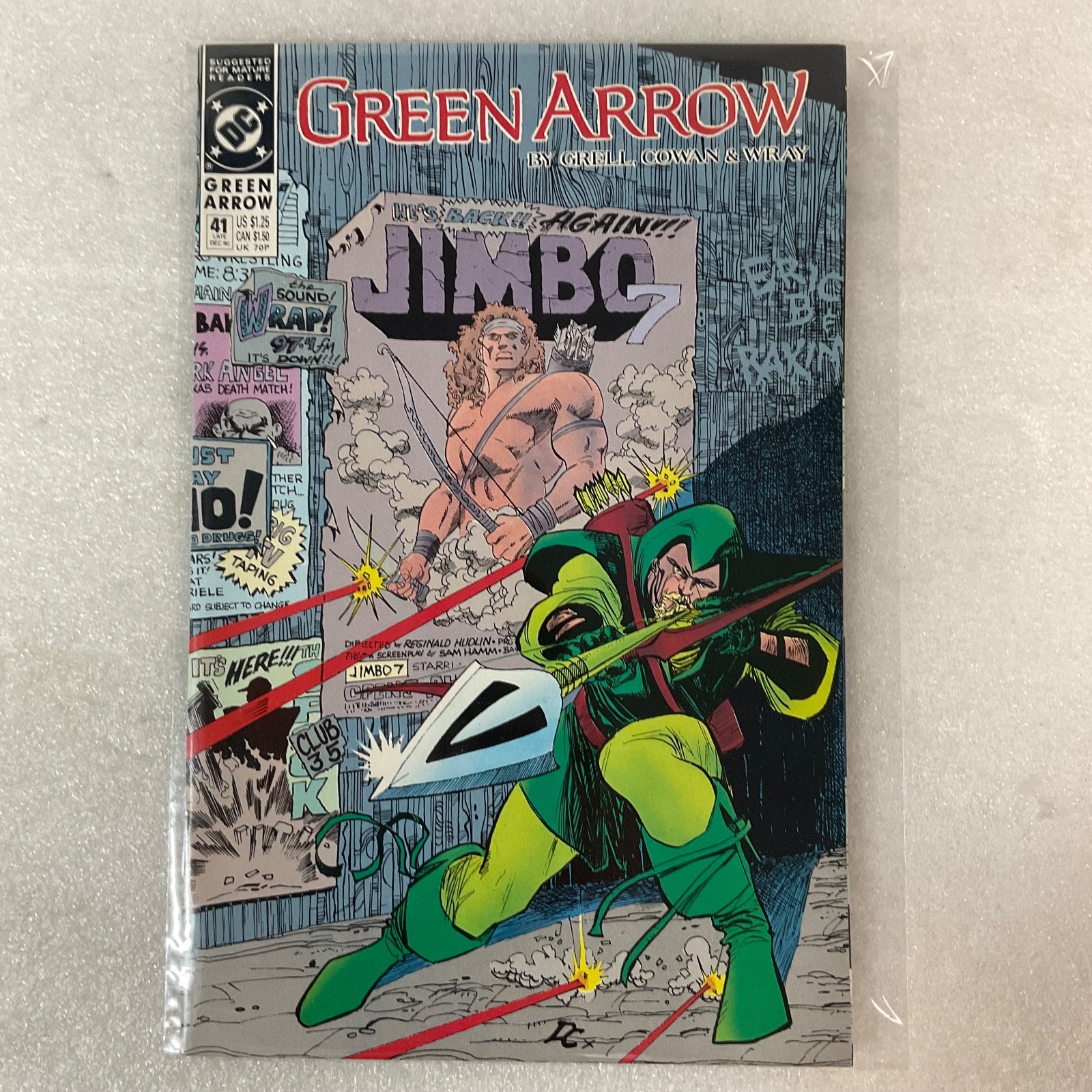 Green Arrow #41 1990 DC Comics Action Issue Jimbo Storyline Cover - Image 13