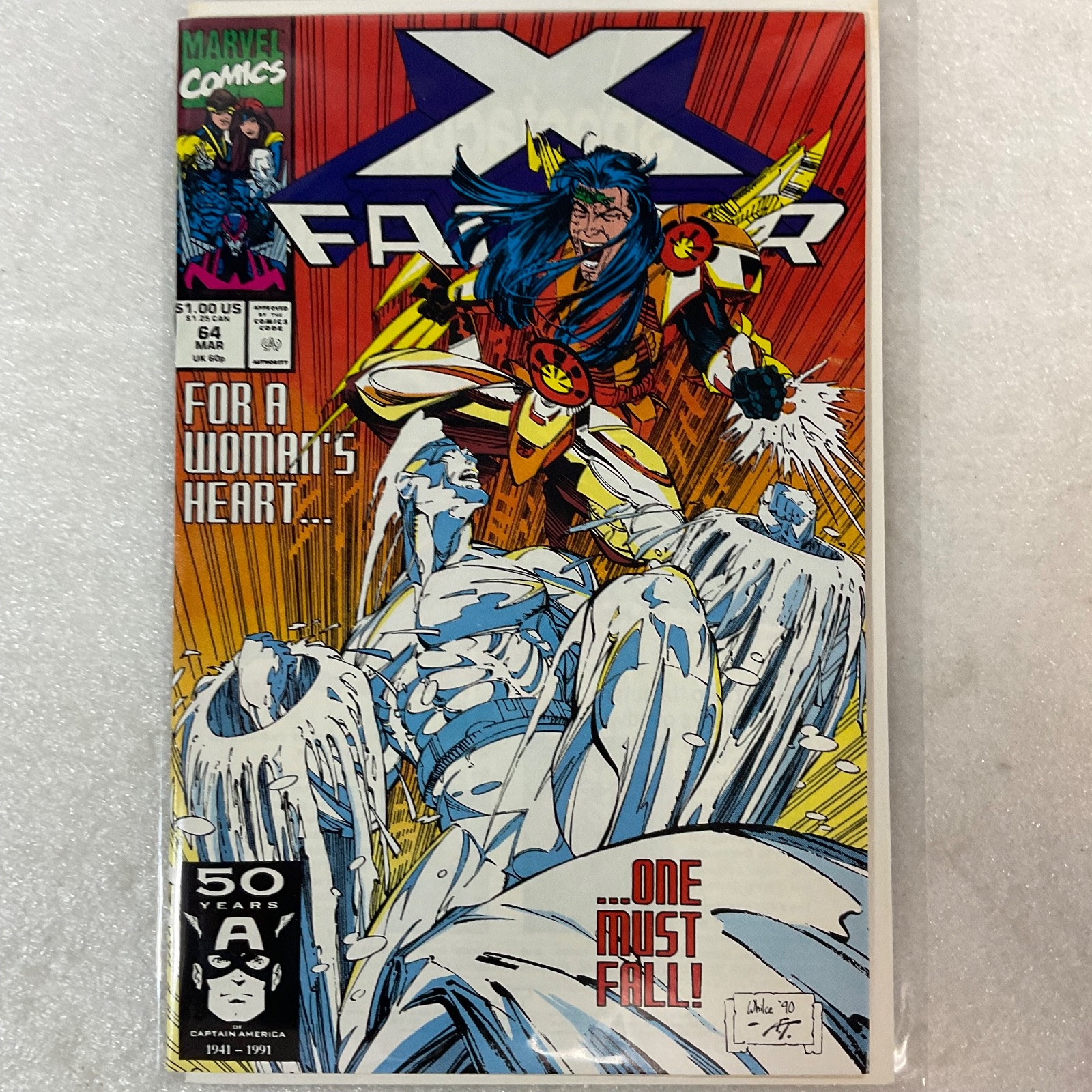 X-Factor #64 Mar 1991 Marvel Comic One Must Fall Cover - Image 13