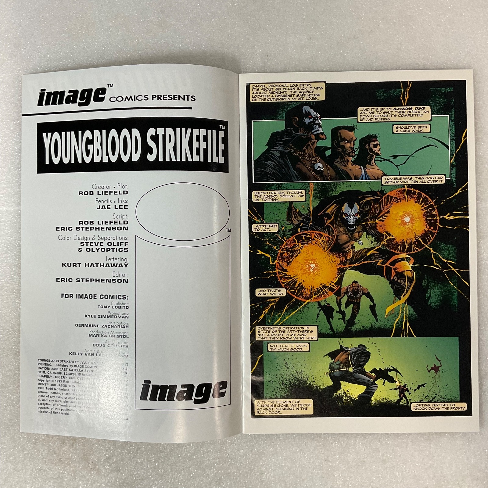 Youngblood Strikefile #1 Apr 1993 Image Comic Rob Liefeld 1st Issue - Image 3
