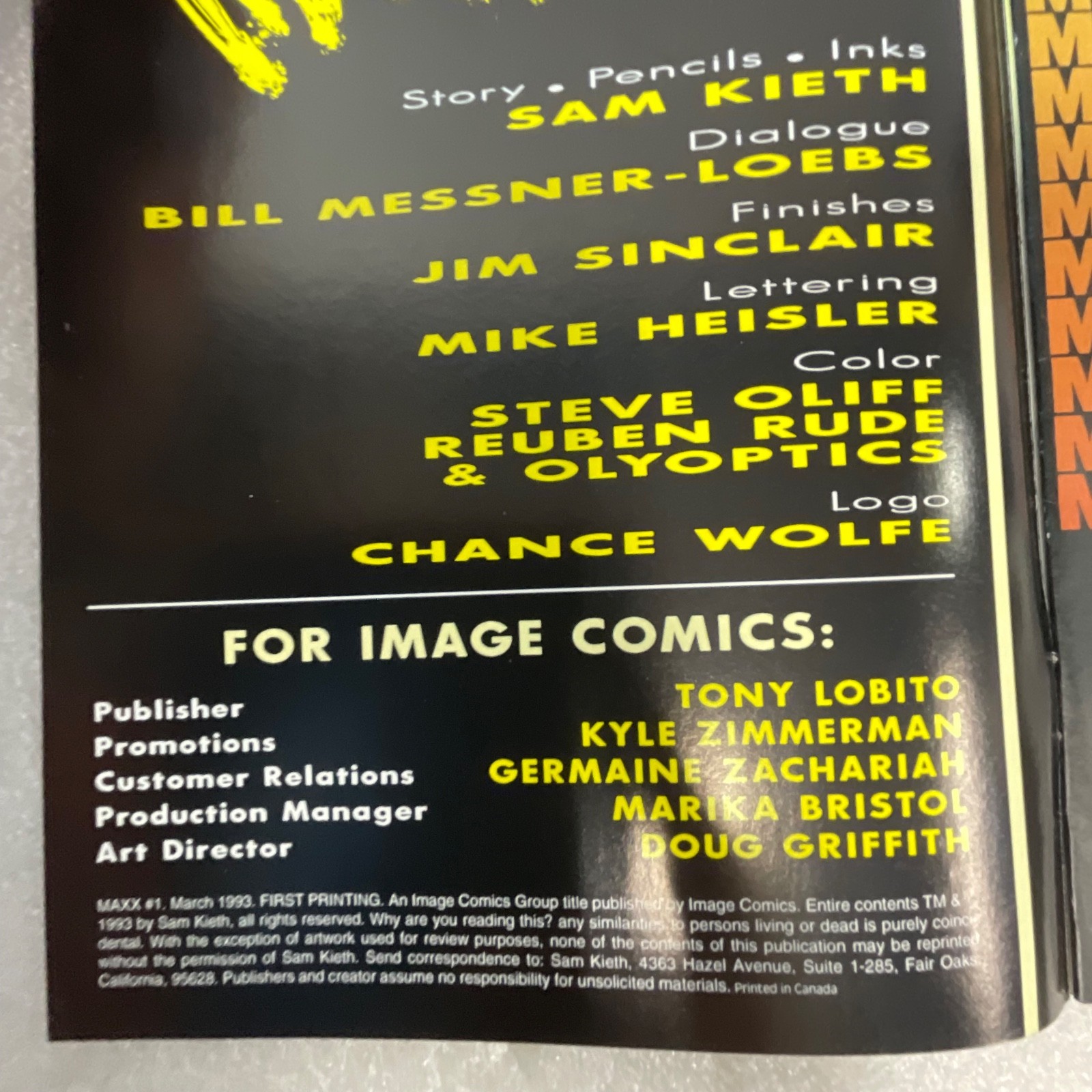 The Maxx #1 1993 Image Comic First Printing Sam Kieth Cover - Image 5
