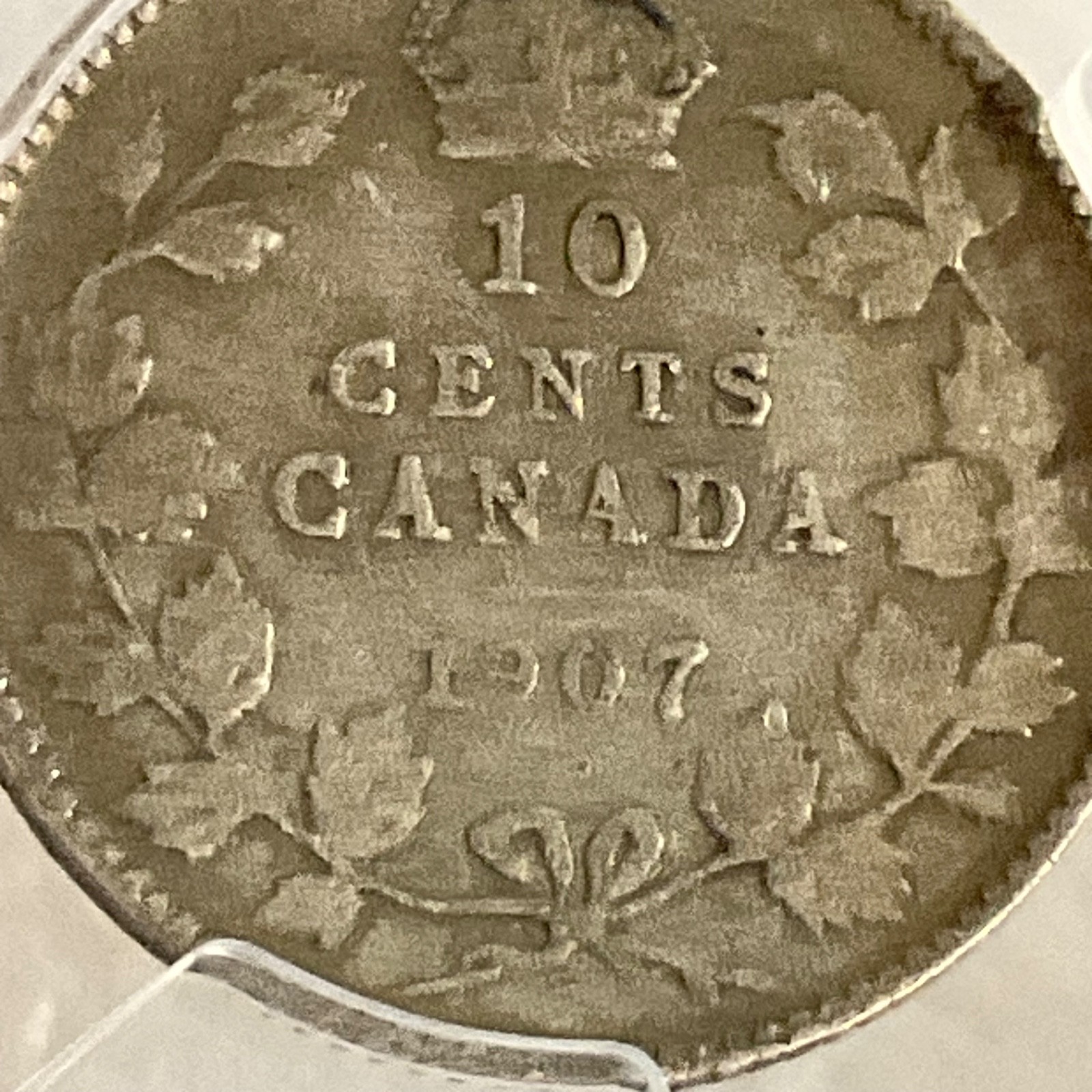 1907 10C Canada Edward VII PCGS Genuine Cleaned-VG Detail Cert#53505436 - Image 17