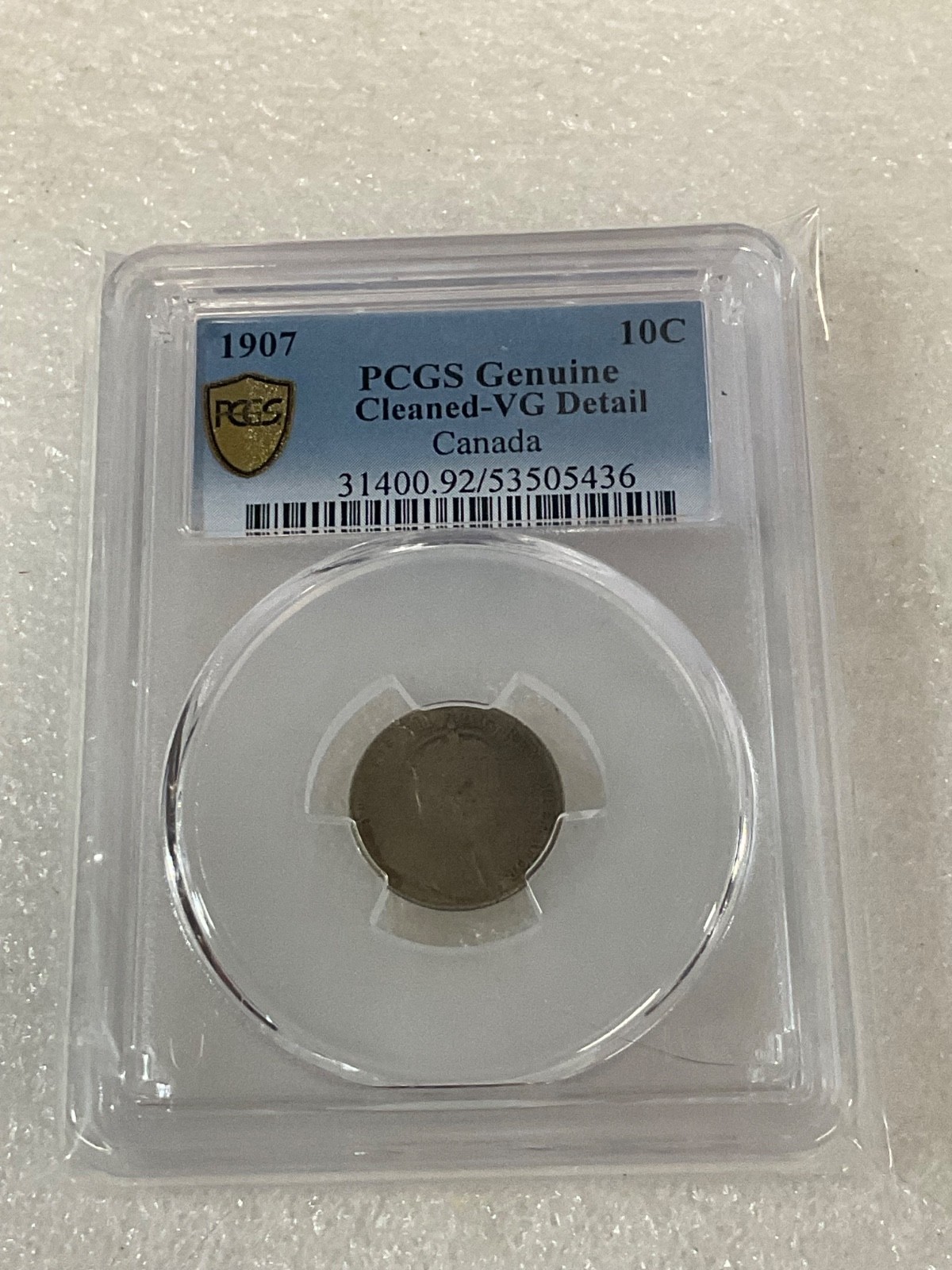1907 10C Canada Edward VII PCGS Genuine Cleaned-VG Detail Cert#53505436 - Image 19