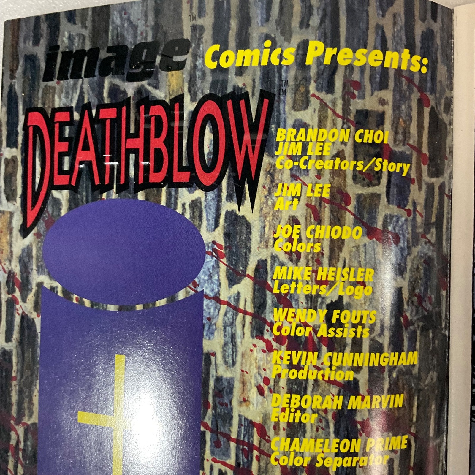 Deathblow #1 Image Comics Jim Lee 1993 Embossed Red Logo Cover - Image 4