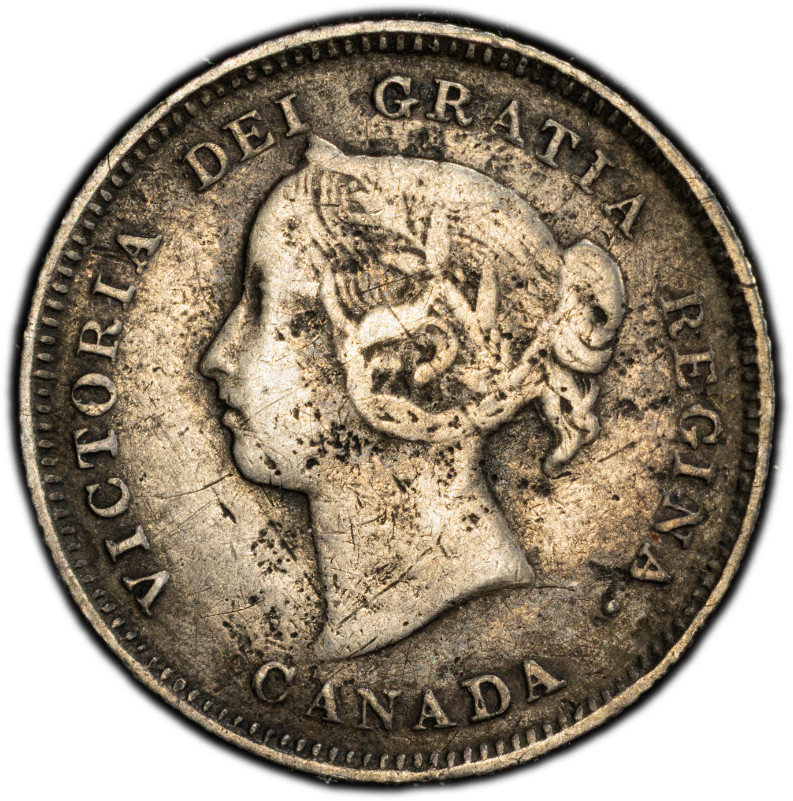 1885 5C Canada Small 5 PCGS F12 Cert#53505437 - Image 4