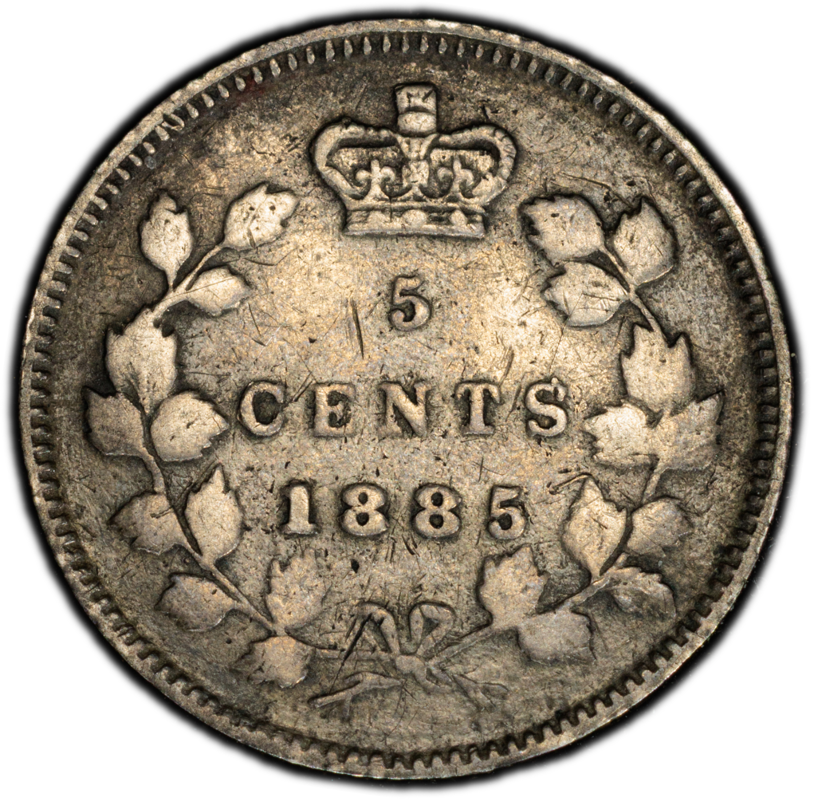 1885 5C Canada Small 5 PCGS F12 Cert#53505437 - Image 5