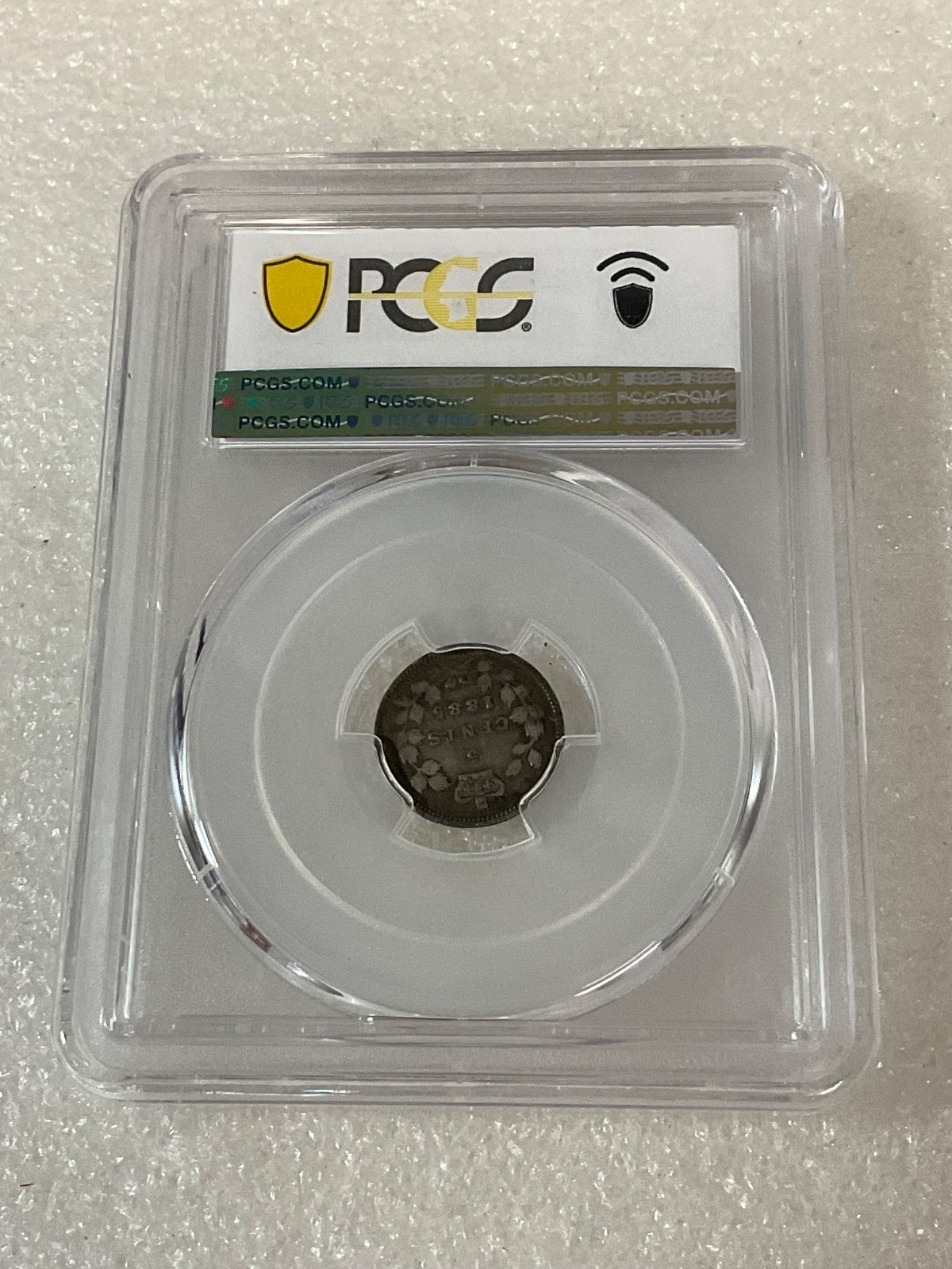 1885 5C Canada Small 5 PCGS F12 Cert#53505437 - Image 7