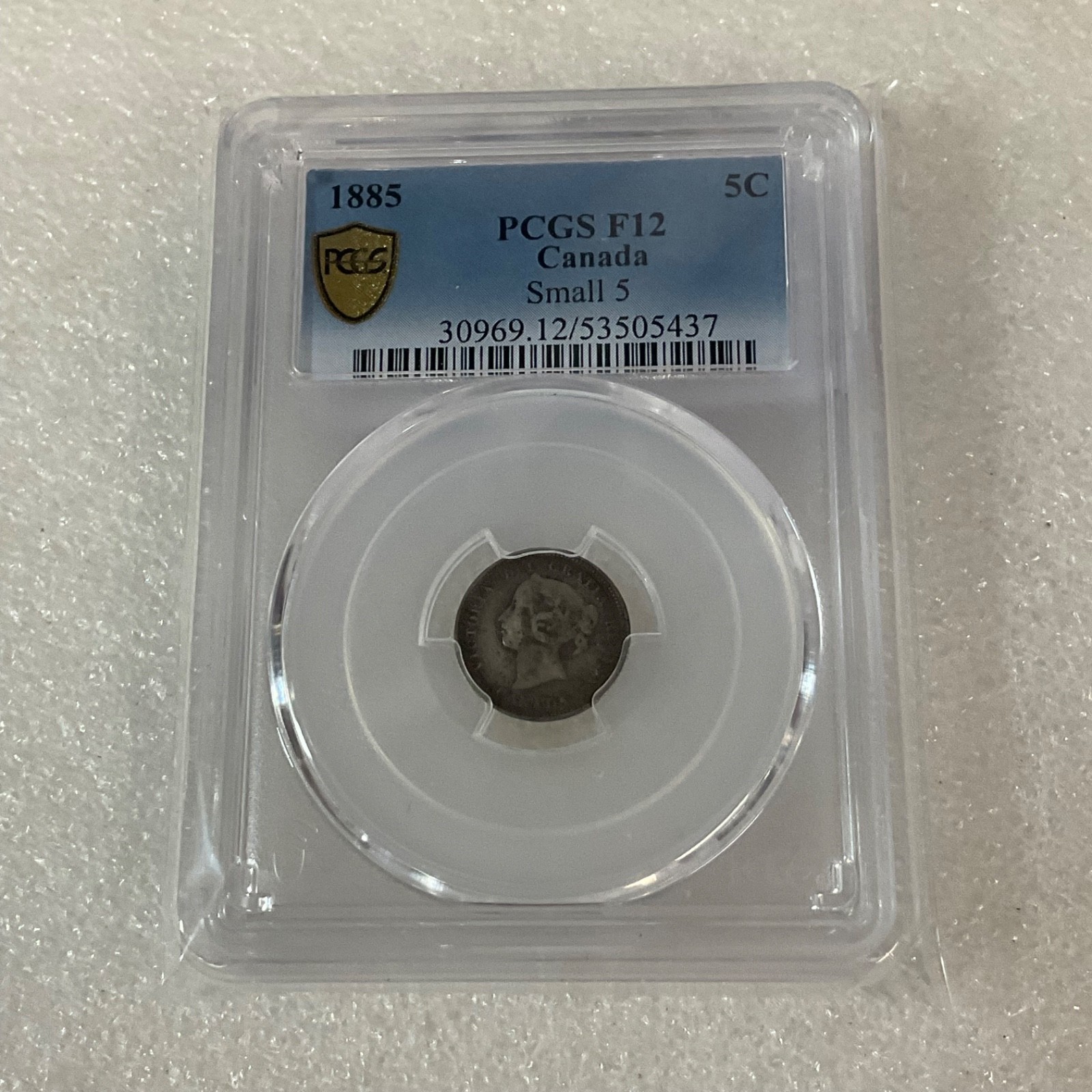 1885 5C Canada Small 5 PCGS F12 Cert#53505437 - Image 15