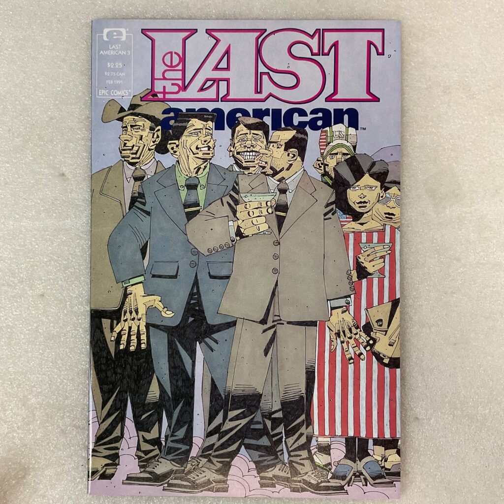 The Last American #3 Feb 1991 Epic Comics Dystopian Series Marvel Imprint - Image 1