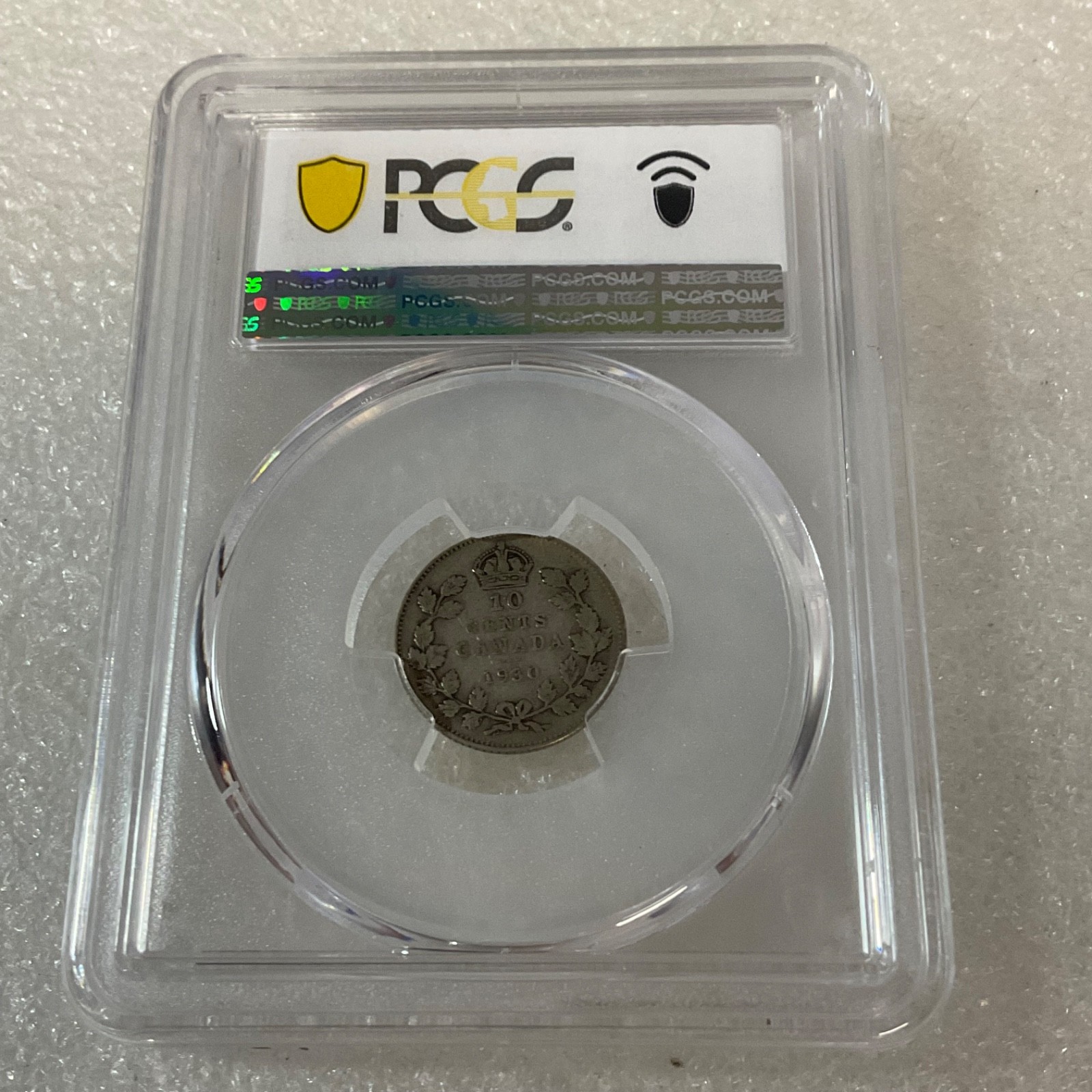 1930 10C Canada Silver Dime PCGS F15 Cert#53505438 - Image 7