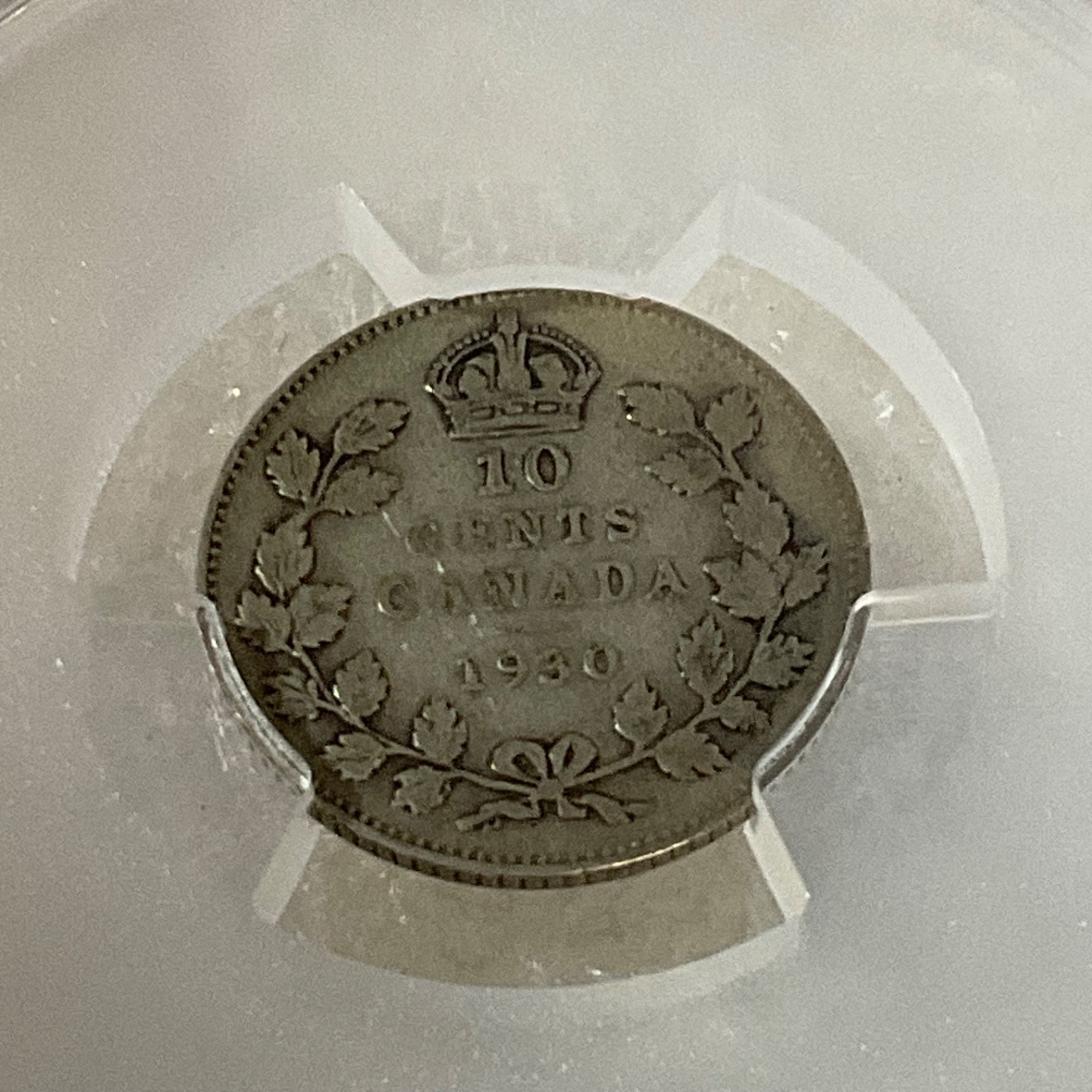 1930 10C Canada Silver Dime PCGS F15 Cert#53505438 - Image 9