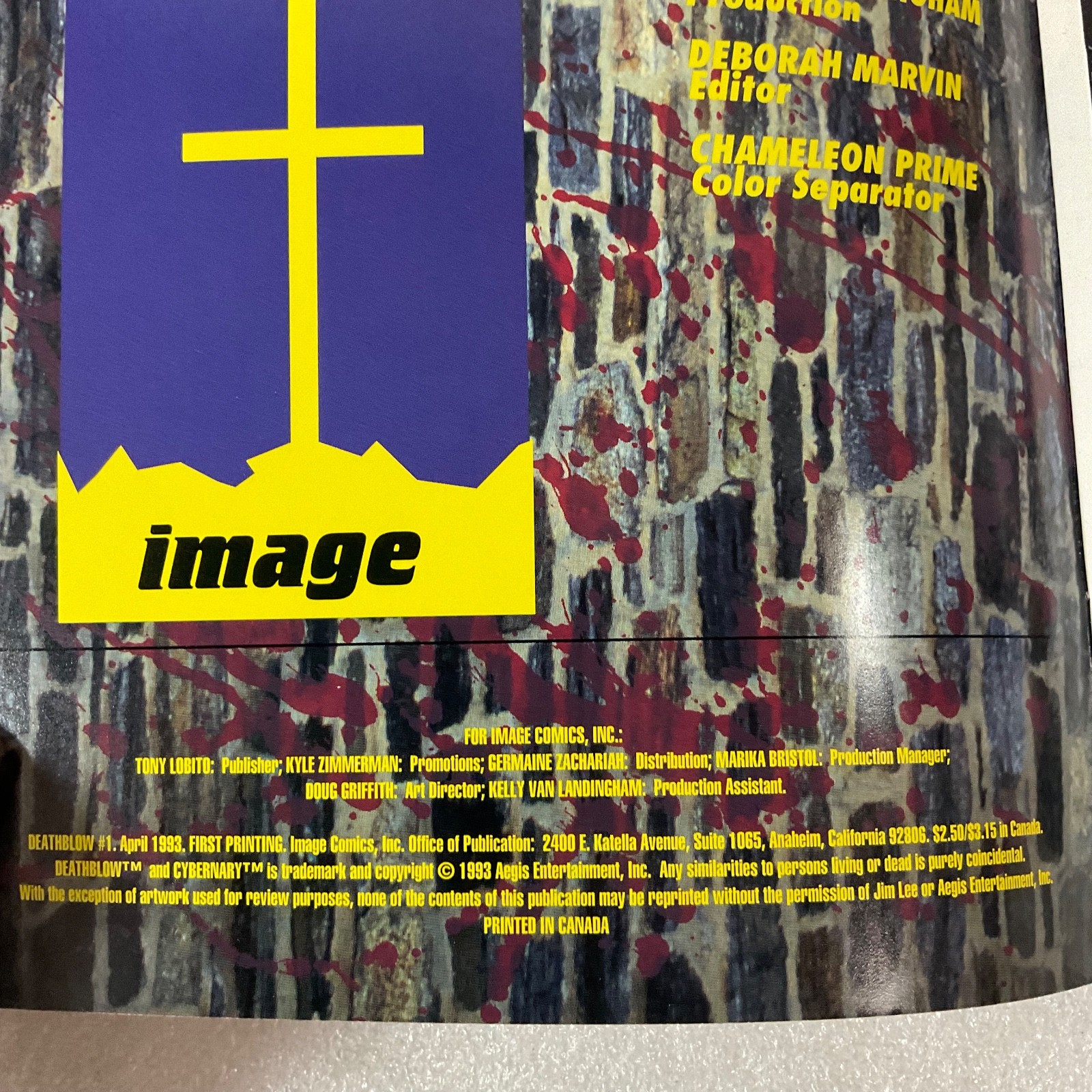 Deathblow #1 1993 Image Comics First Print Embossed Jim Lee Cover - Image 9
