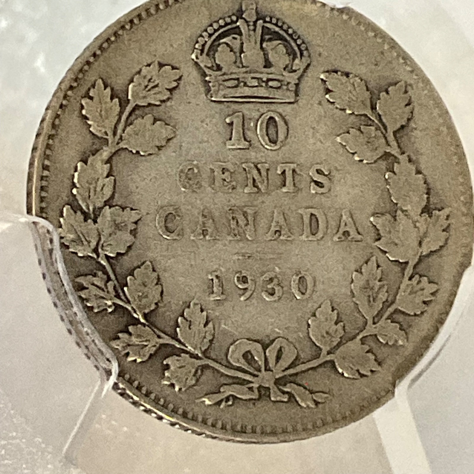 1930 10C Canada Silver Dime PCGS F15 Cert#53505438 - Image 16