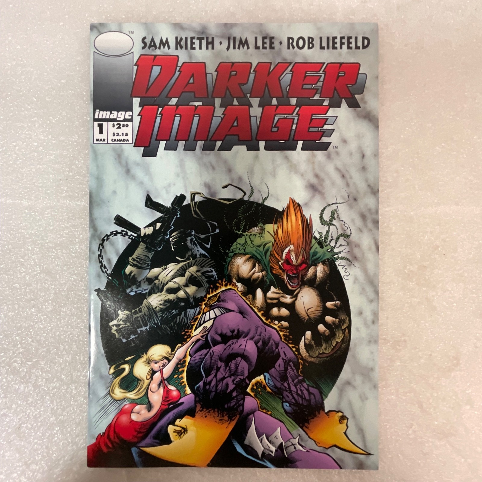 Darker Image #1 Mar 1993 Image Comics Sam Kieth Jim Lee Liefeld Maxx Card - Image 1