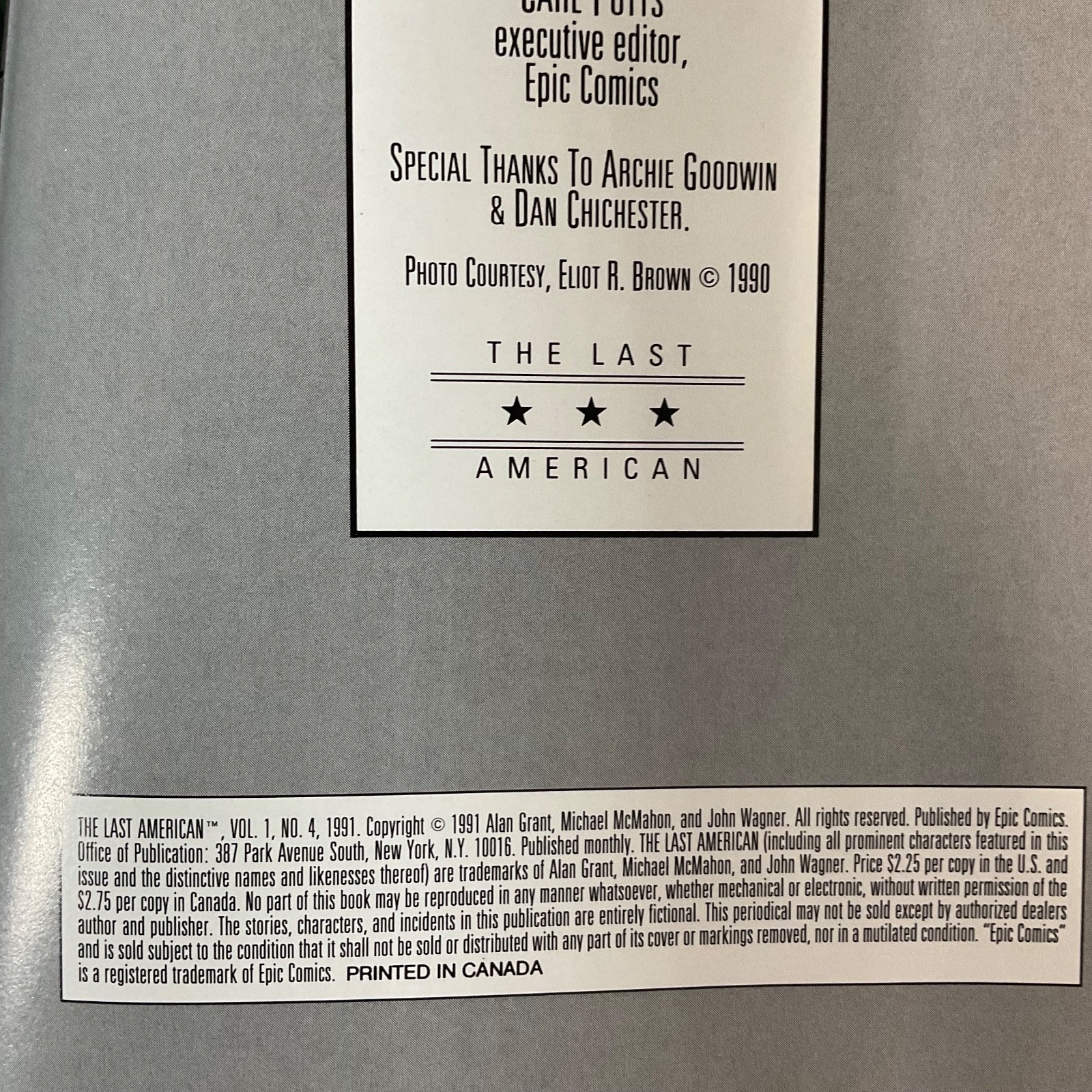 The Last American #4 1991 Epic Comics Post-Apocalyptic Comic Book - Image 5