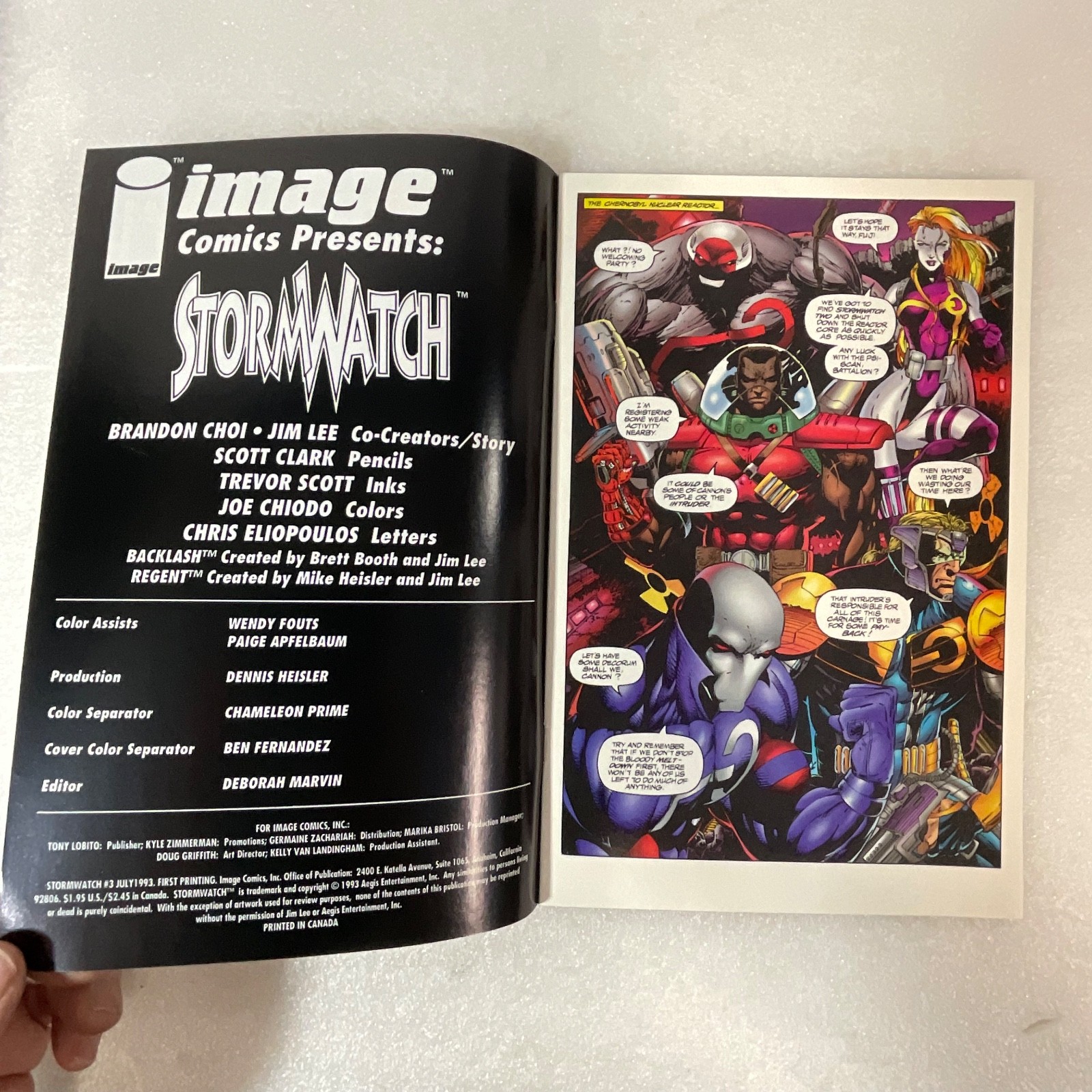 Stormwatch #3 Jul 1993 Image Comics Jim Lee Scott Clark First Print - Image 3
