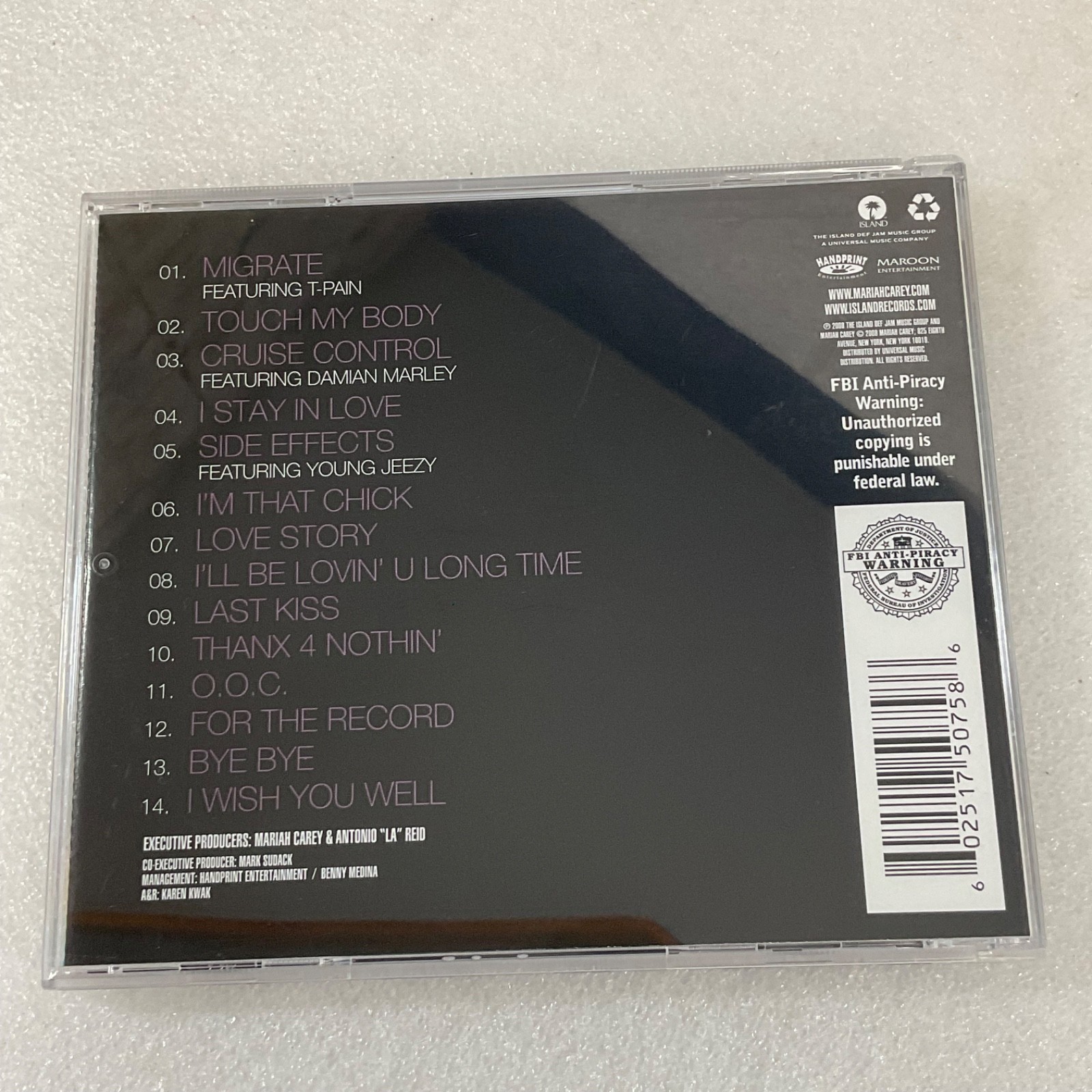 Mariah Carey E=MC2 CD 2008 Pop R&B Album - Image 2