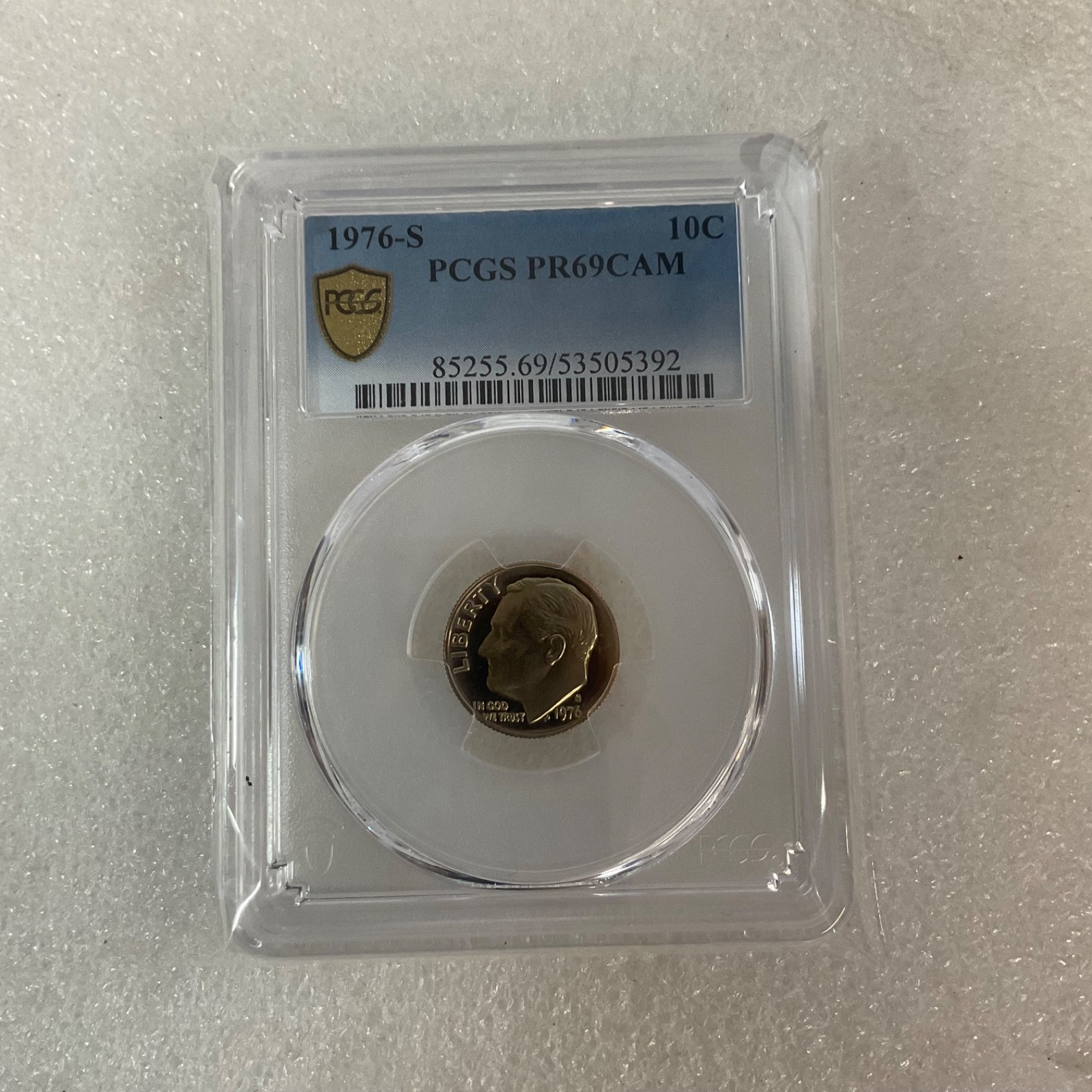 1976-S 10C Roosevelt Dime PCGS PR69CAM Gold Shield Cert#53505392 - Image 17