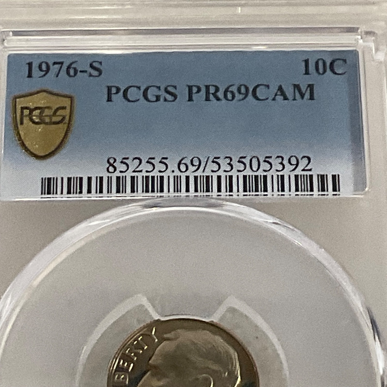 1976-S 10C Roosevelt Dime PCGS PR69CAM Gold Shield Cert#53505392 - Image 16
