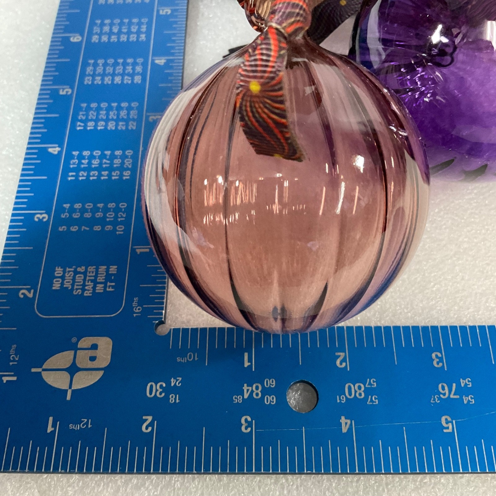 Nespresso 2 Festive Glass Baubles Pink Purple 3 in Ornaments Boxed - Image 5