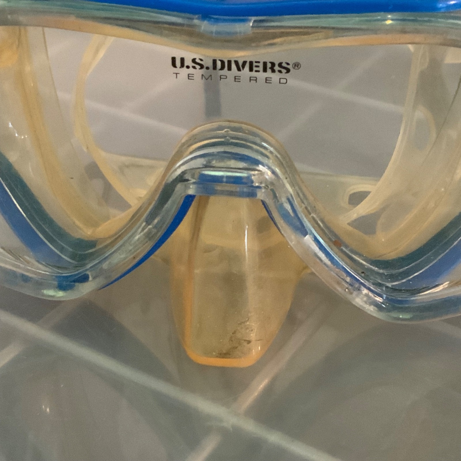 U.S. Divers Montego Ray Tempered Mask Snorkel Set Blue Clear 17 in - Image 15