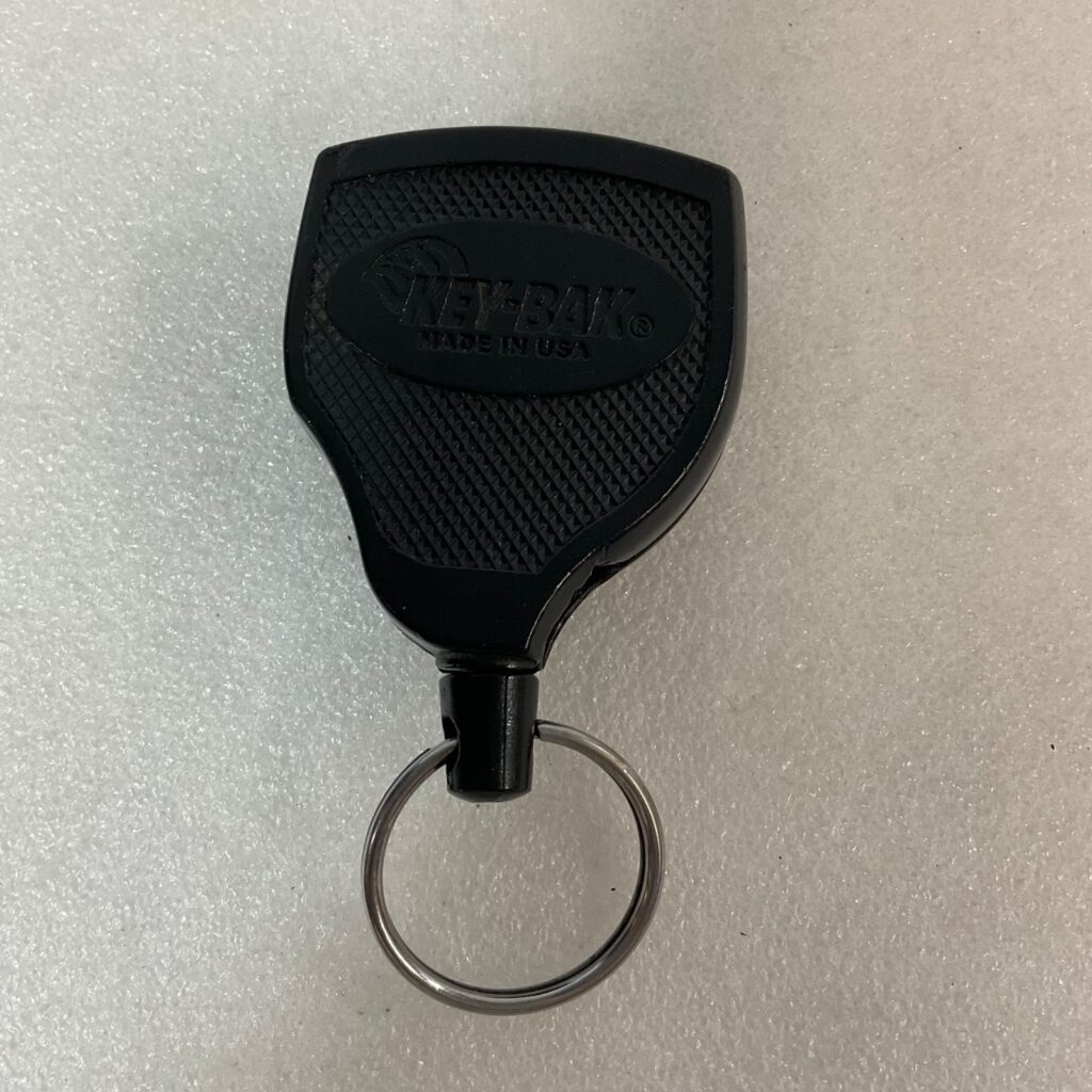 KEY-BAK 24 in Retractable Key Reel Belt Clip Black Made in USA - Image 1