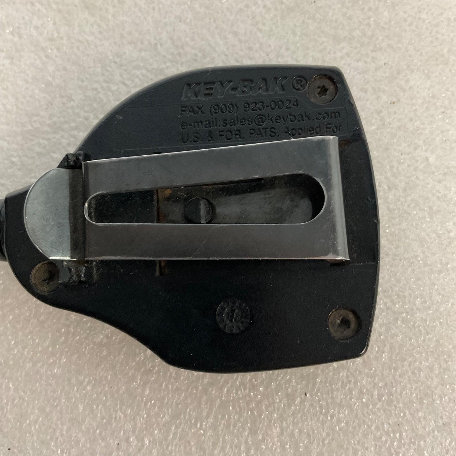 KEY-BAK 24 in Retractable Key Reel Belt Clip Black Made in USA - Image 3