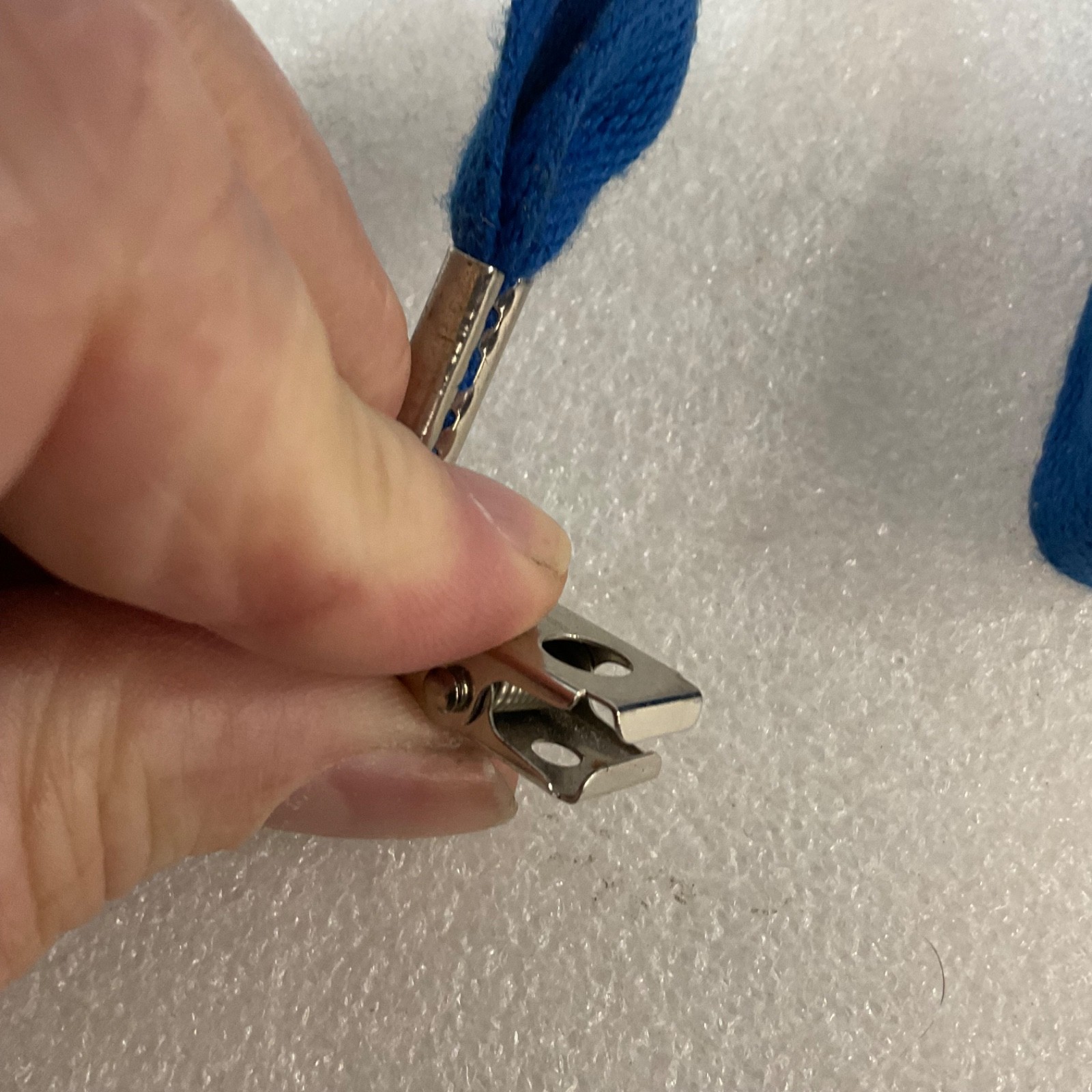 US Bank Blue Lanyard 18 in Neck Strap w Metal Badge Clip - Image 2