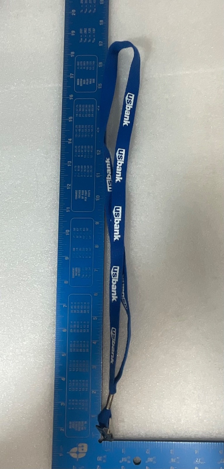 US Bank Blue Lanyard 18 in Neck Strap w Metal Badge Clip - Image 4
