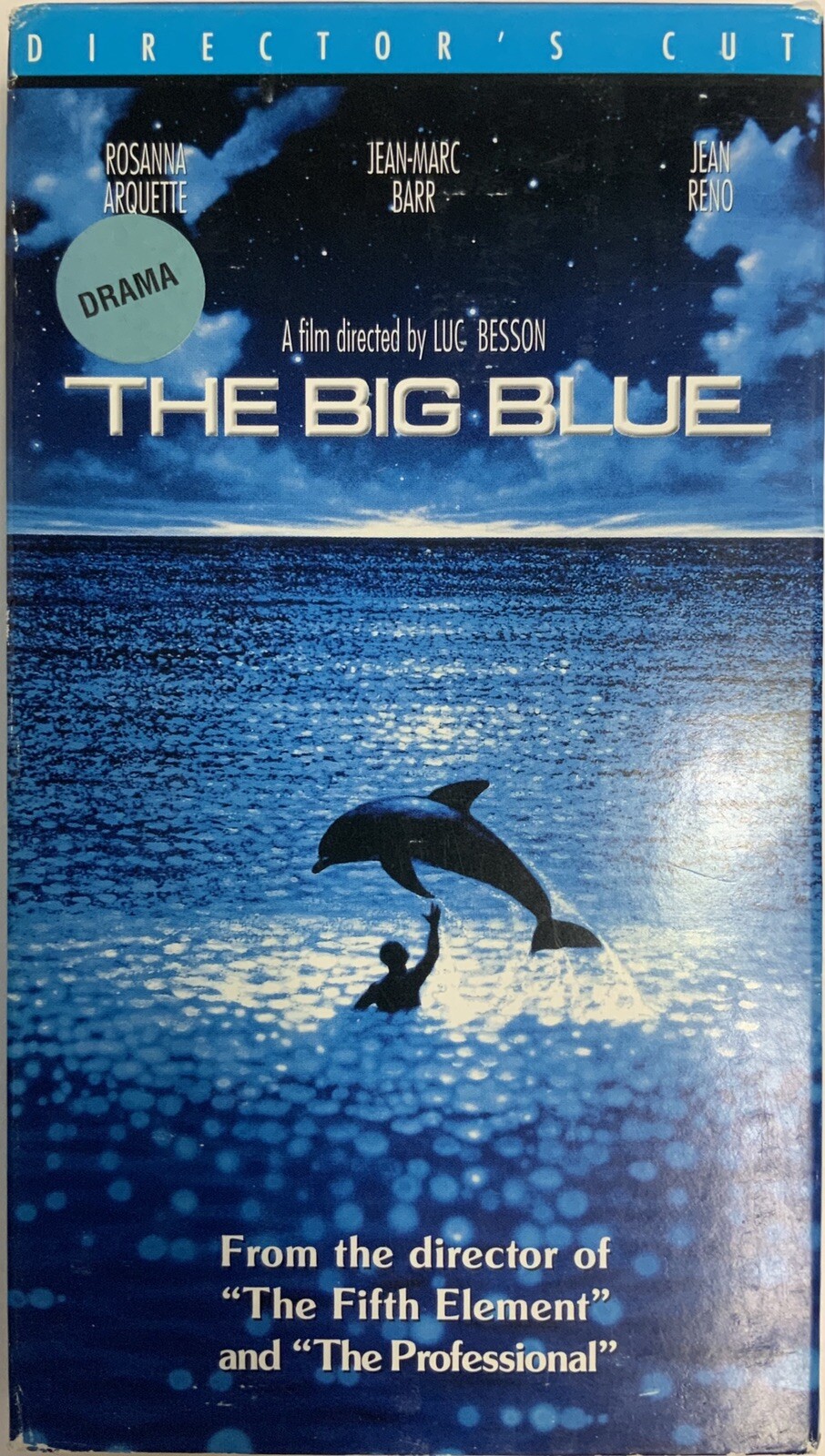 The Big Blue Director’s Cut VHS Luc Besson Rosanna Arquette Jean-Marc Barr - Image 1
