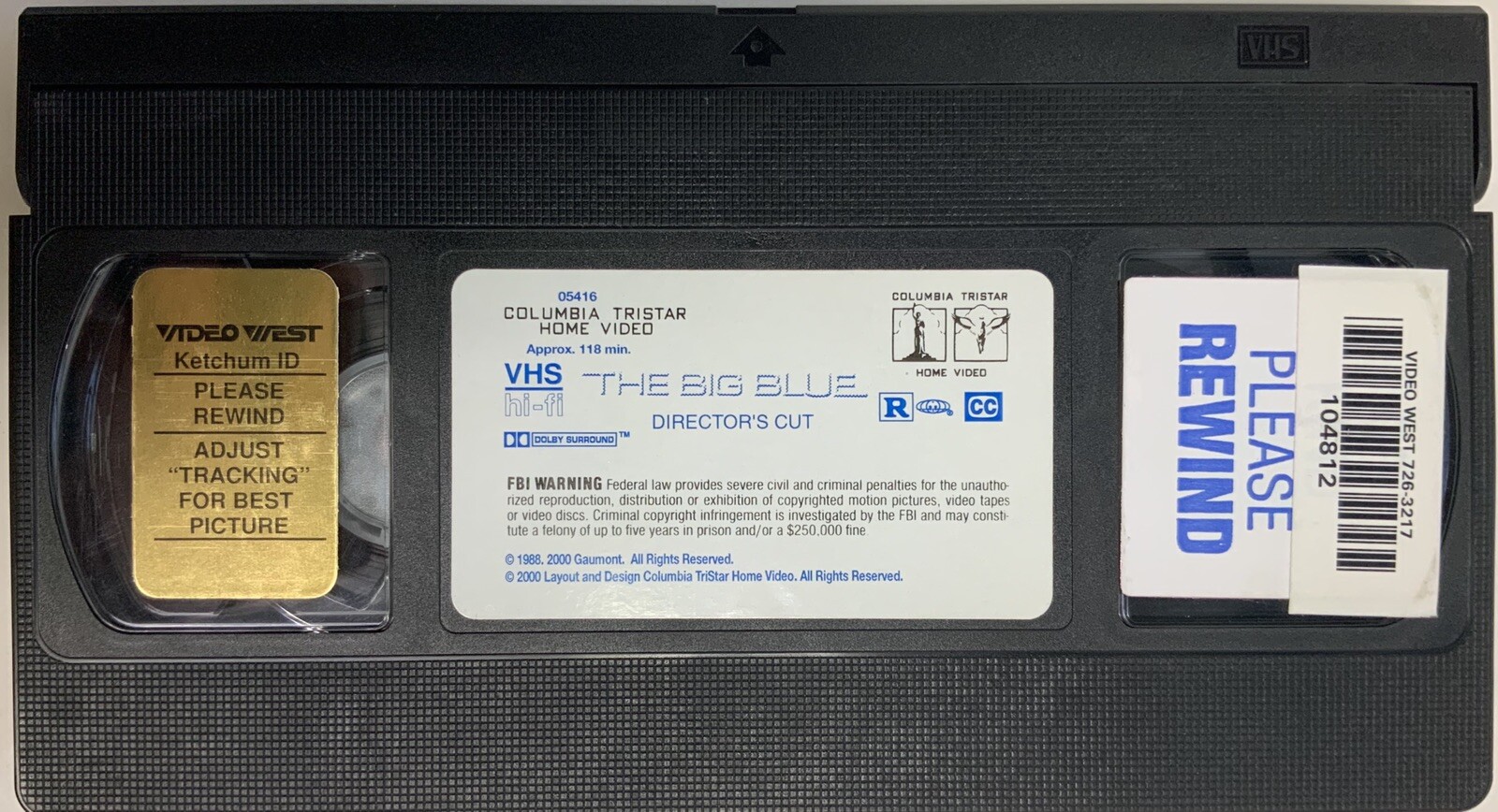 The Big Blue Director’s Cut VHS Luc Besson Rosanna Arquette Jean-Marc Barr - Image 7