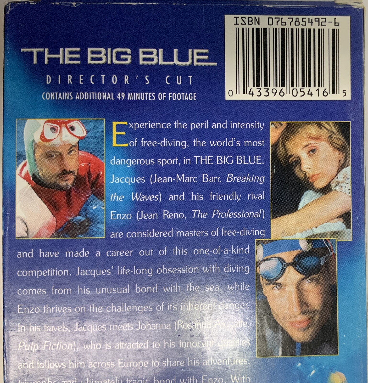 The Big Blue Director’s Cut VHS Luc Besson Rosanna Arquette Jean-Marc Barr - Image 11