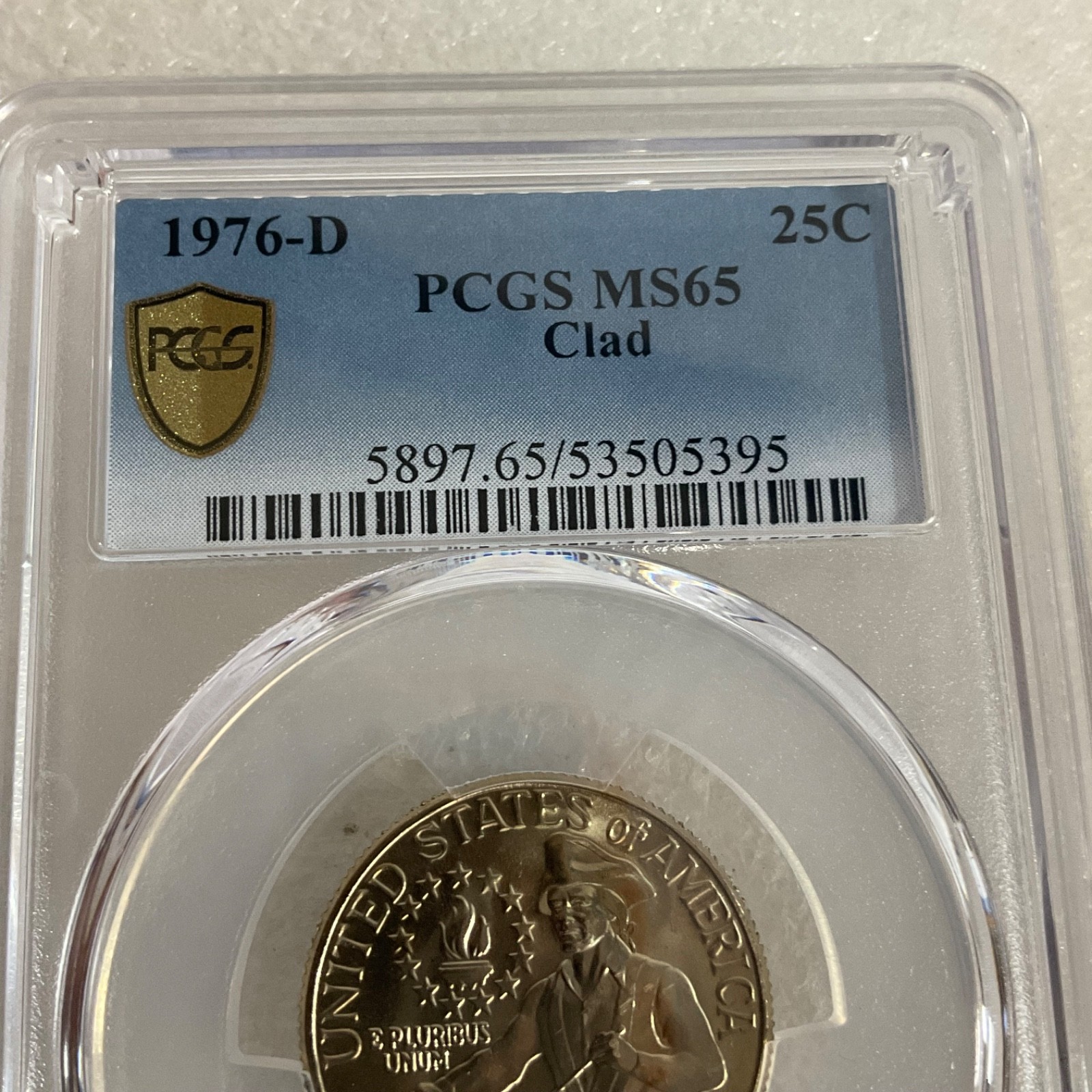 1976-D 25C PCGS MS65 Bicentennial Quarter Clad Cert#53505395 - Image 8