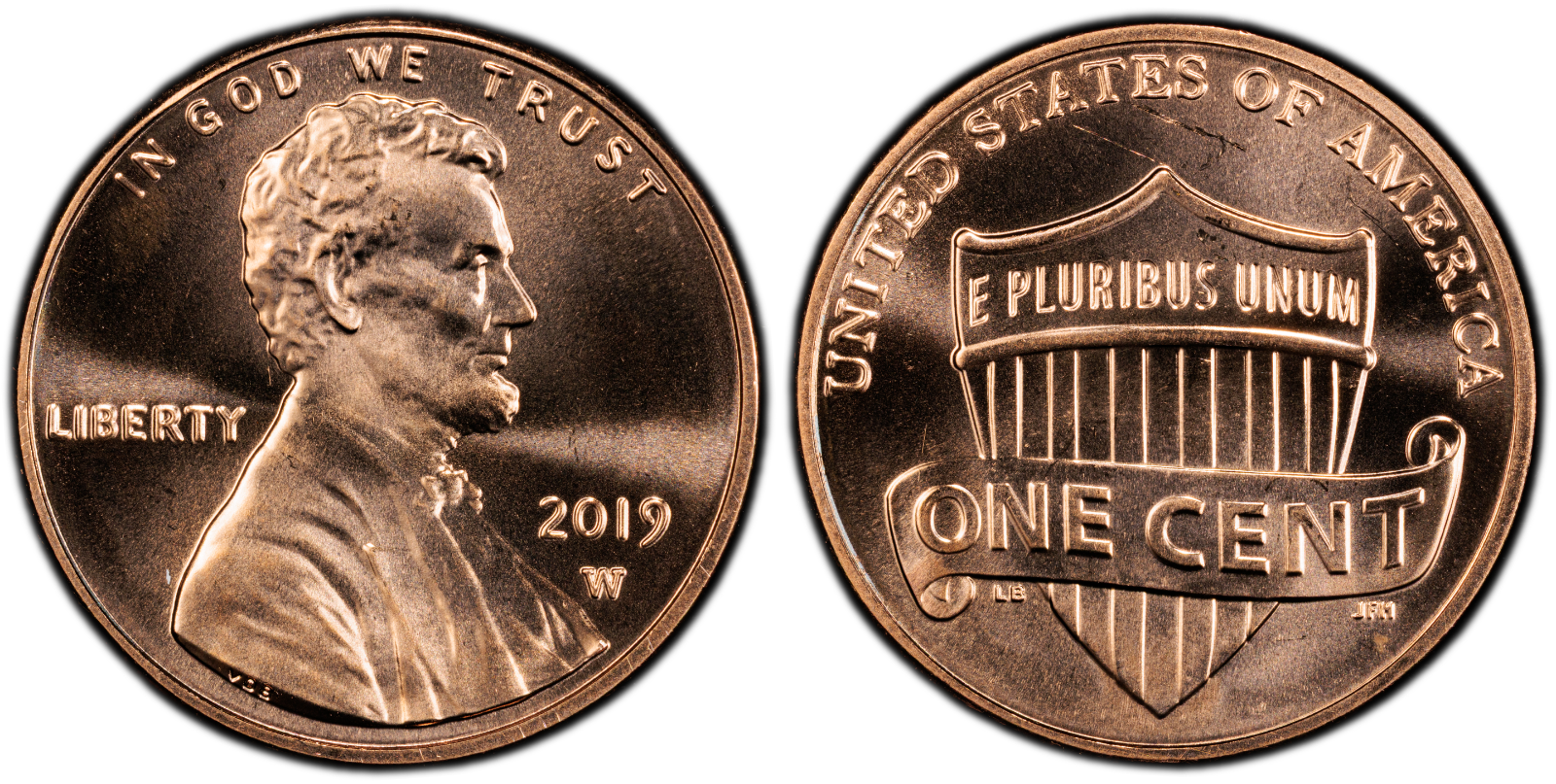2019-W Lincoln Cent PCGS MS67RD Shield Gold Shield Cert#53505396 - Image 4