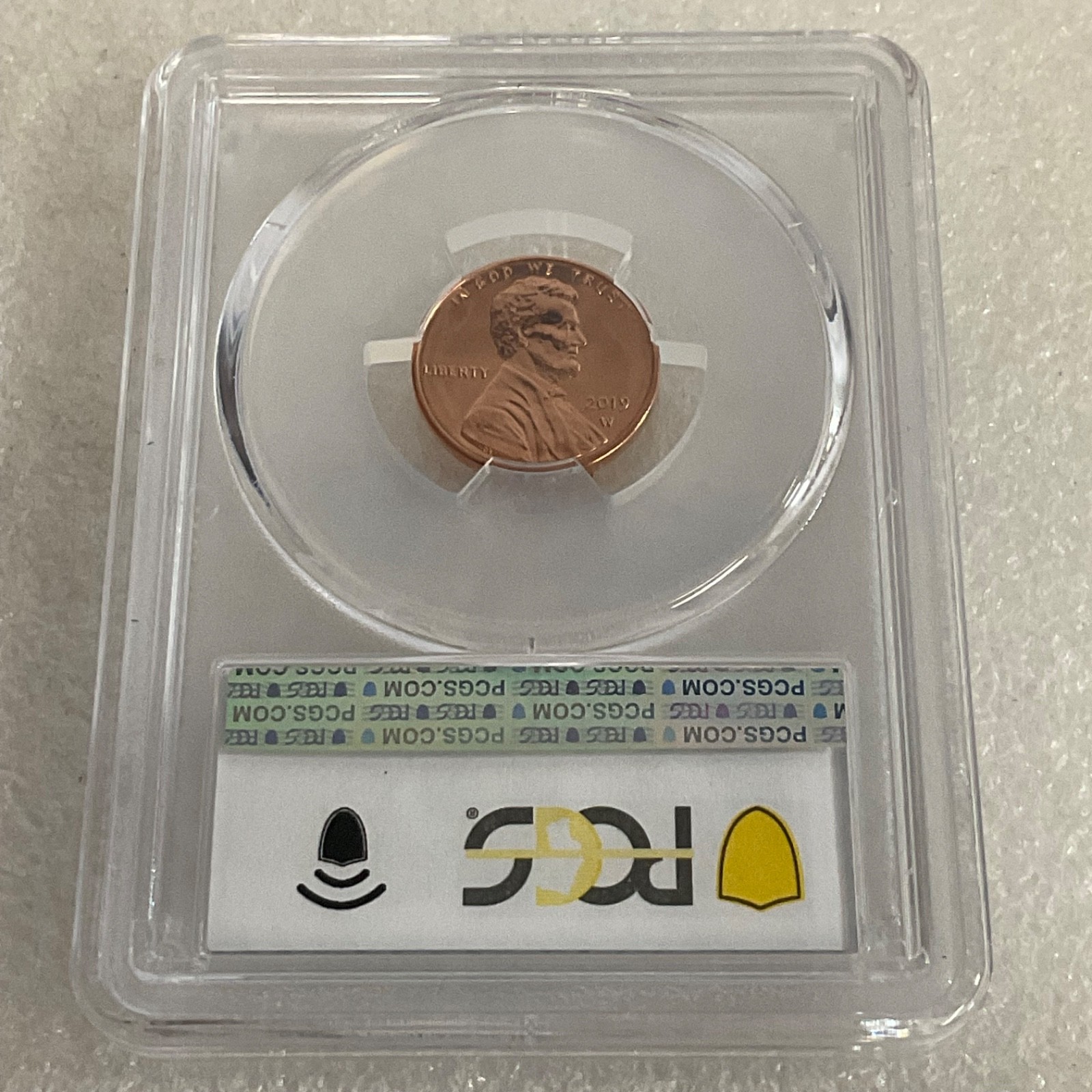 2019-W Lincoln Cent PCGS MS67RD Shield Gold Shield Cert#53505396 - Image 7