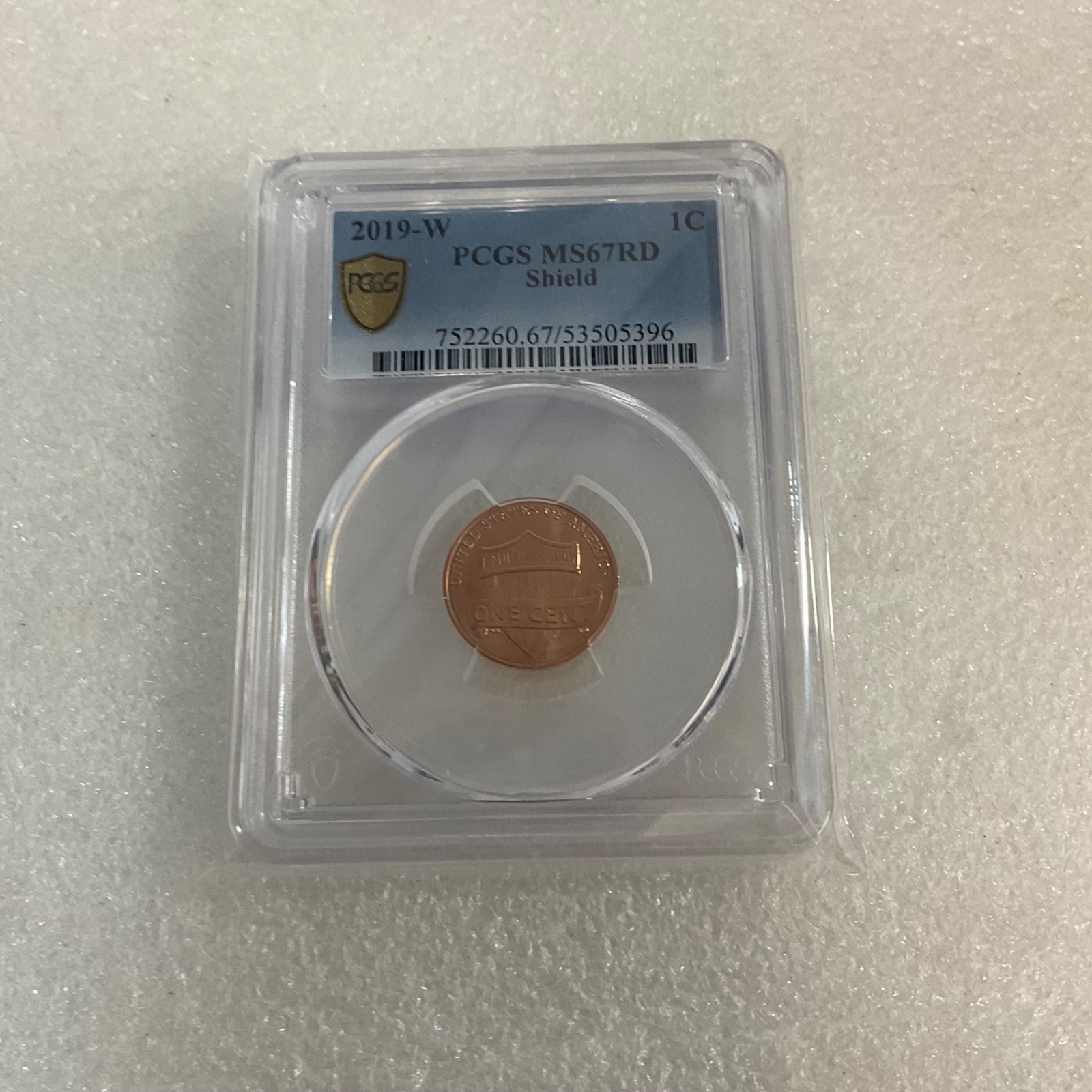 2019-W Lincoln Cent PCGS MS67RD Shield Gold Shield Cert#53505396 - Image 19