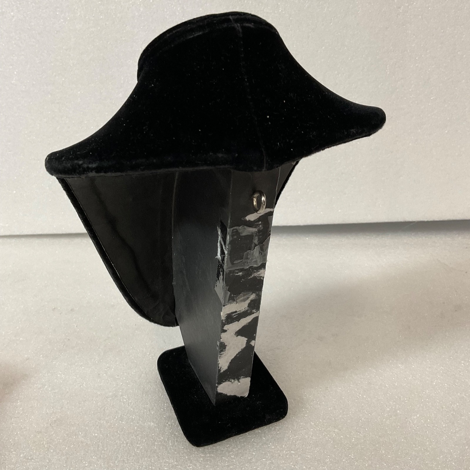 8in Black Velvet Necklace Display Bust Jewelry Stand 5in Wide 3in Deep - Image 3