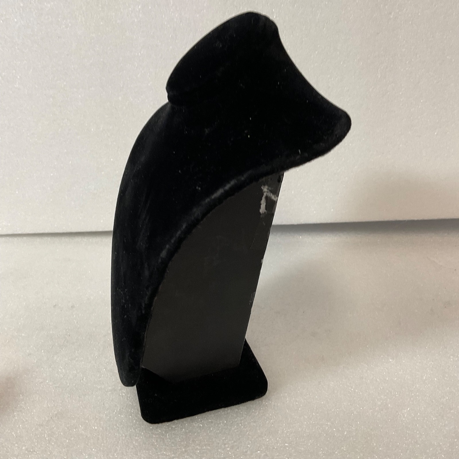 8in Black Velvet Necklace Display Bust Jewelry Stand 5in Wide 3in Deep - Image 2