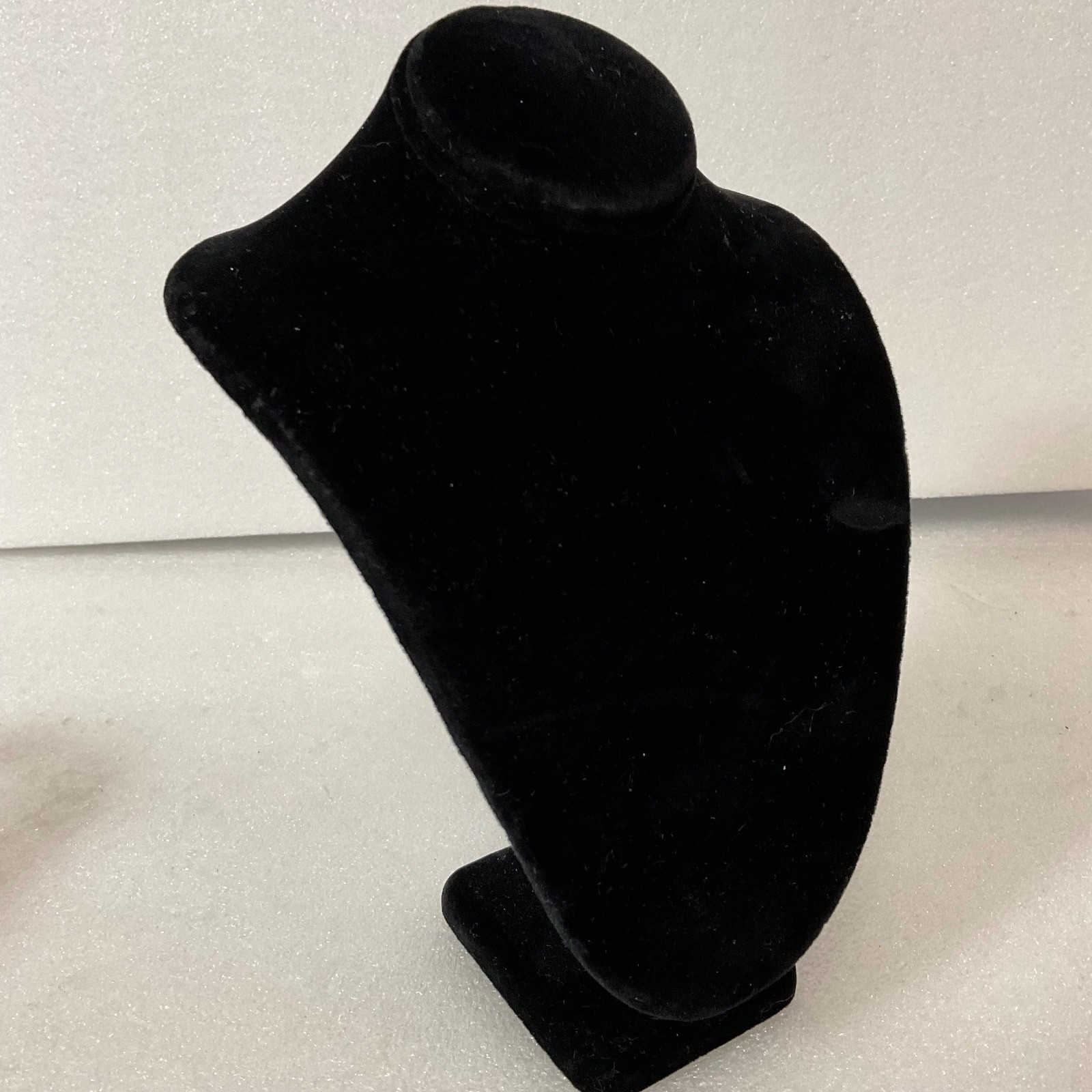 8in Black Velvet Necklace Display Bust Jewelry Stand 5in Wide 3in Deep - Image 5