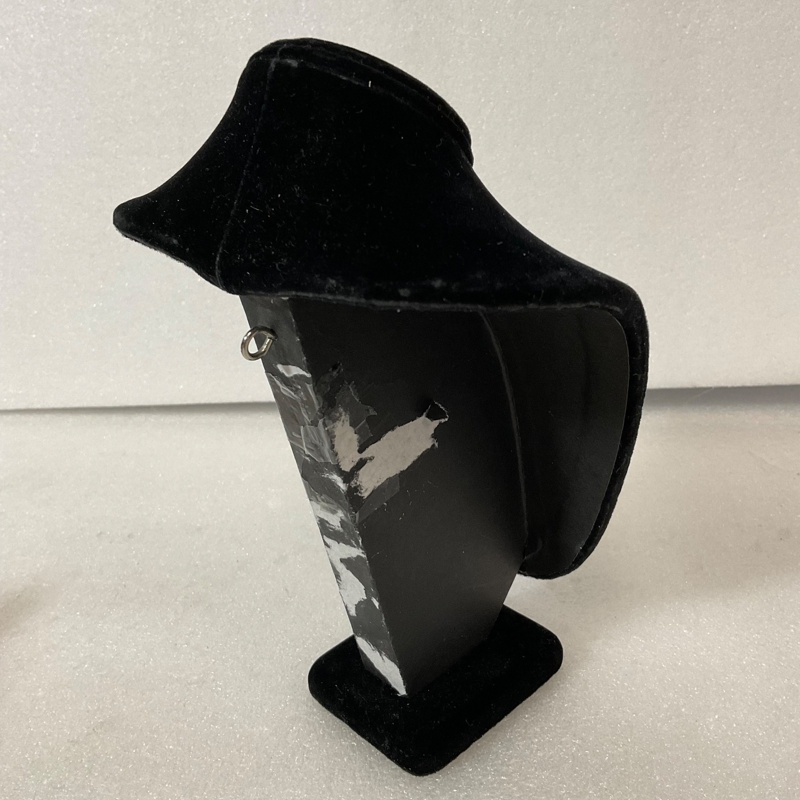 8in Black Velvet Necklace Display Bust Jewelry Stand 5in Wide 3in Deep - Image 4