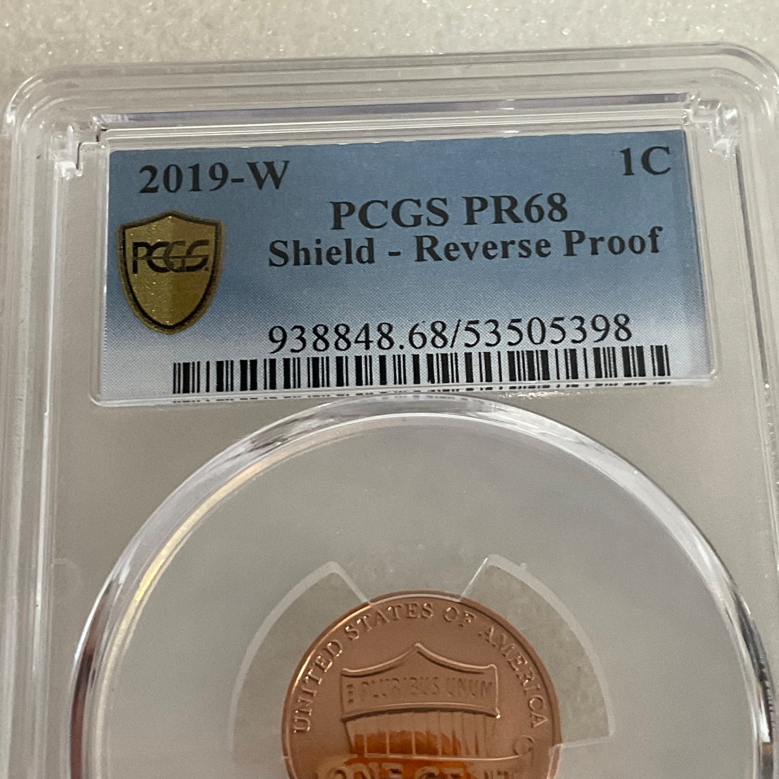 2019-W 1C Reverse Proof PCGS PR68 Lincoln Cent Cert#53505398 - Image 8