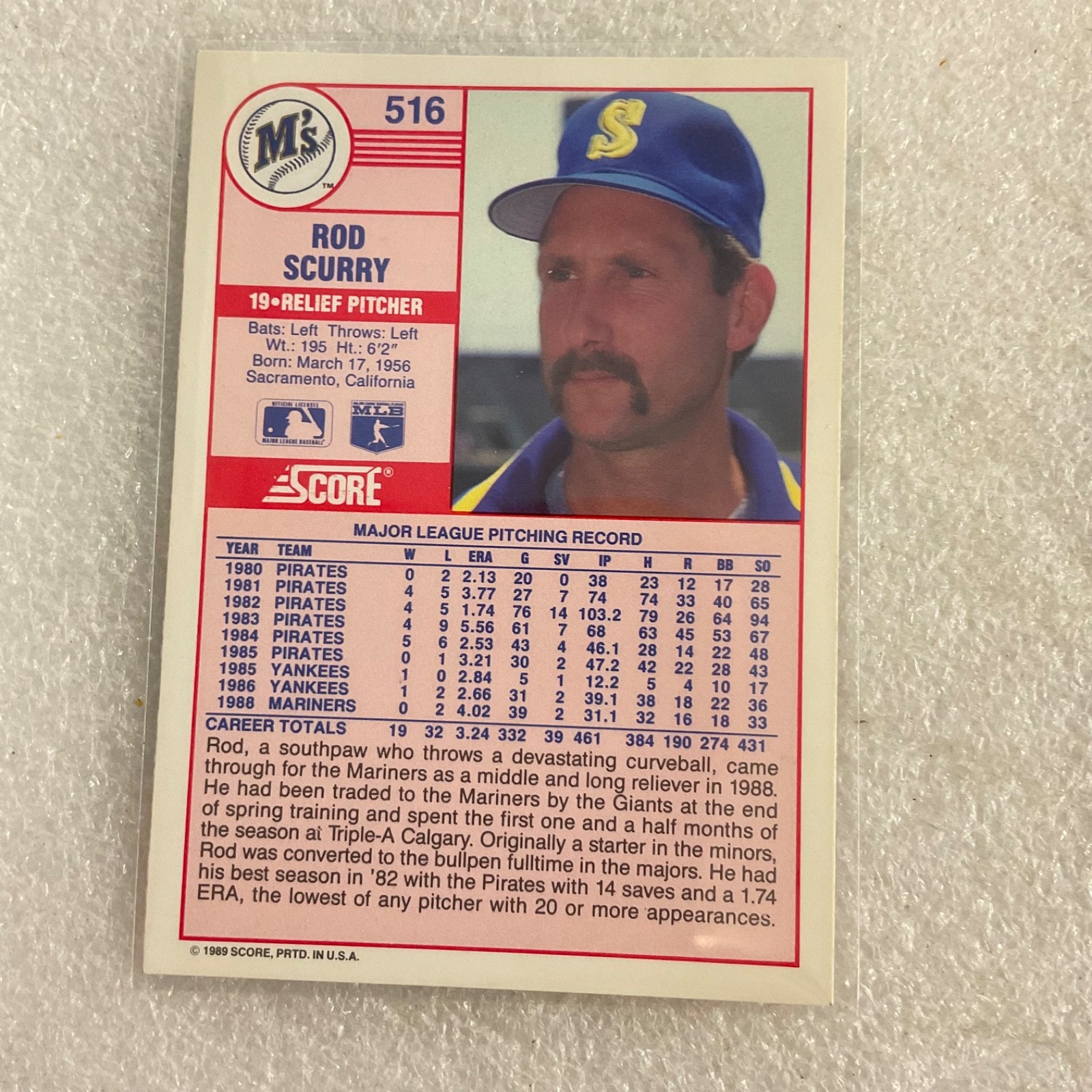 1986 Topps 1989 Score Baseball 10 Card Lot Guidry Dodgers Mariners - Image 16