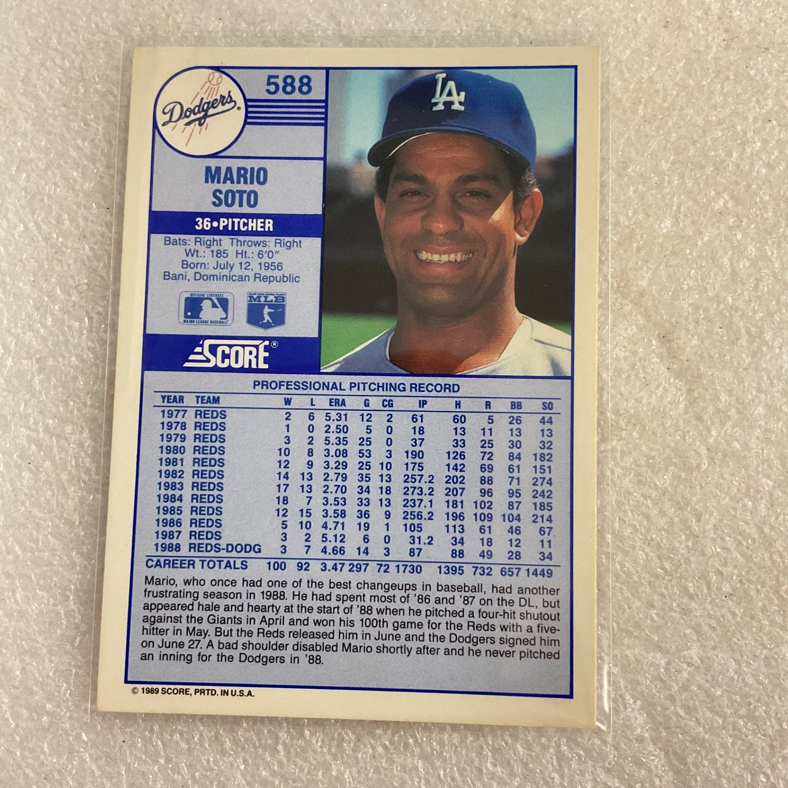 1986 Topps 1989 Score Baseball 10 Card Lot Guidry Dodgers Mariners - Image 20
