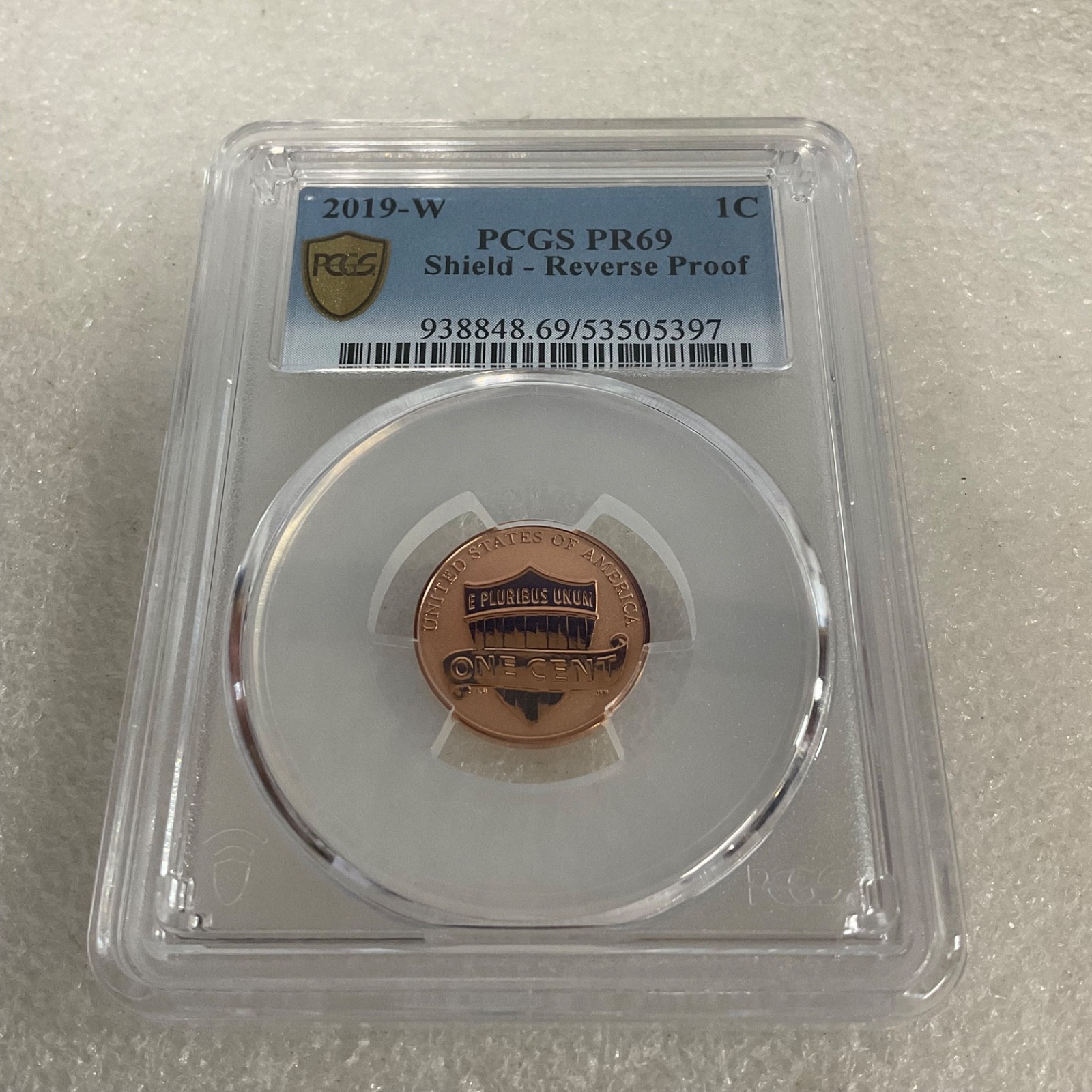 2019-W 1C Shield Reverse Proof PCGS PR69 Gold Shield Cert#53505397 - Image 6