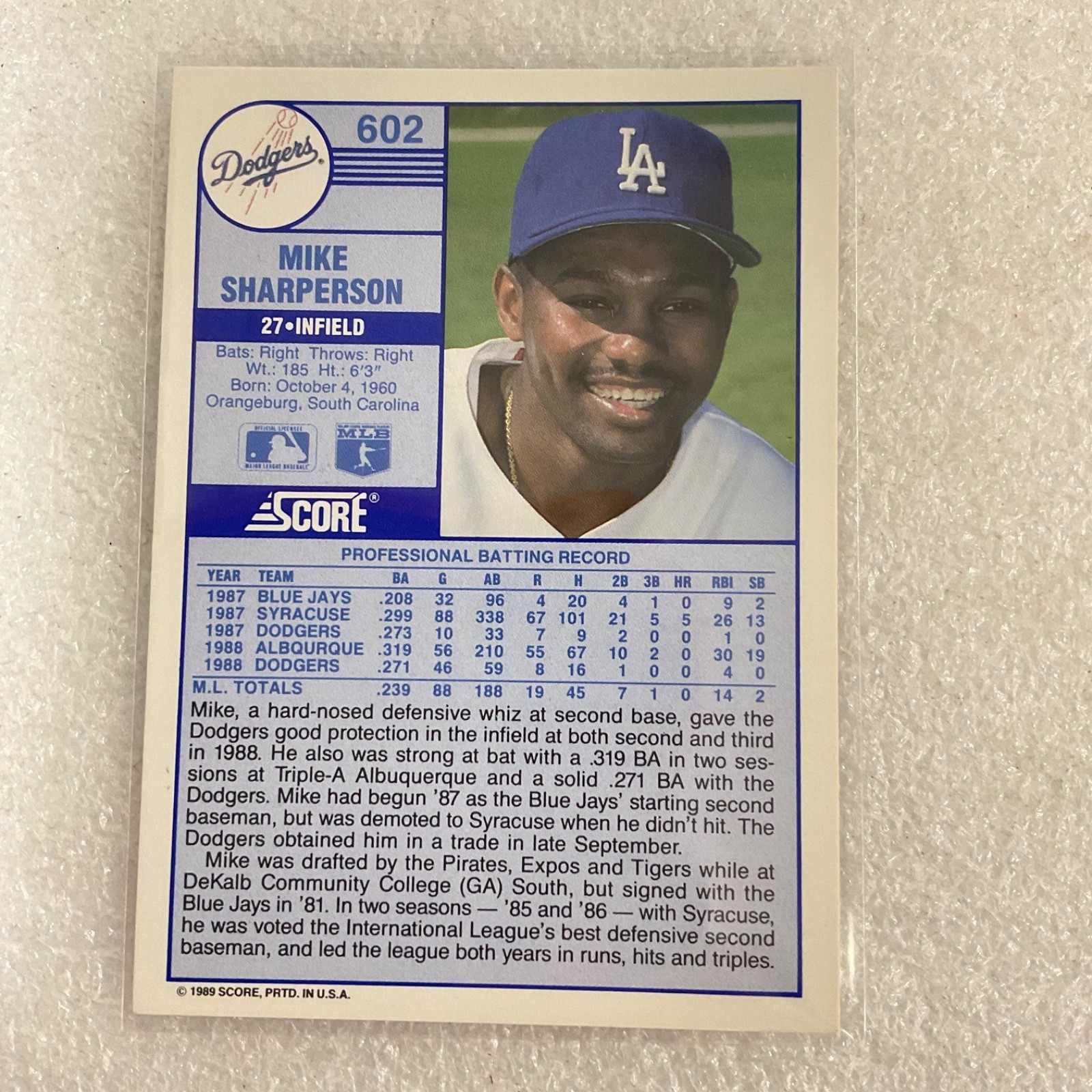 1986 Topps 1989 Score Baseball 10 Card Lot Guidry Dodgers Mariners - Image 21