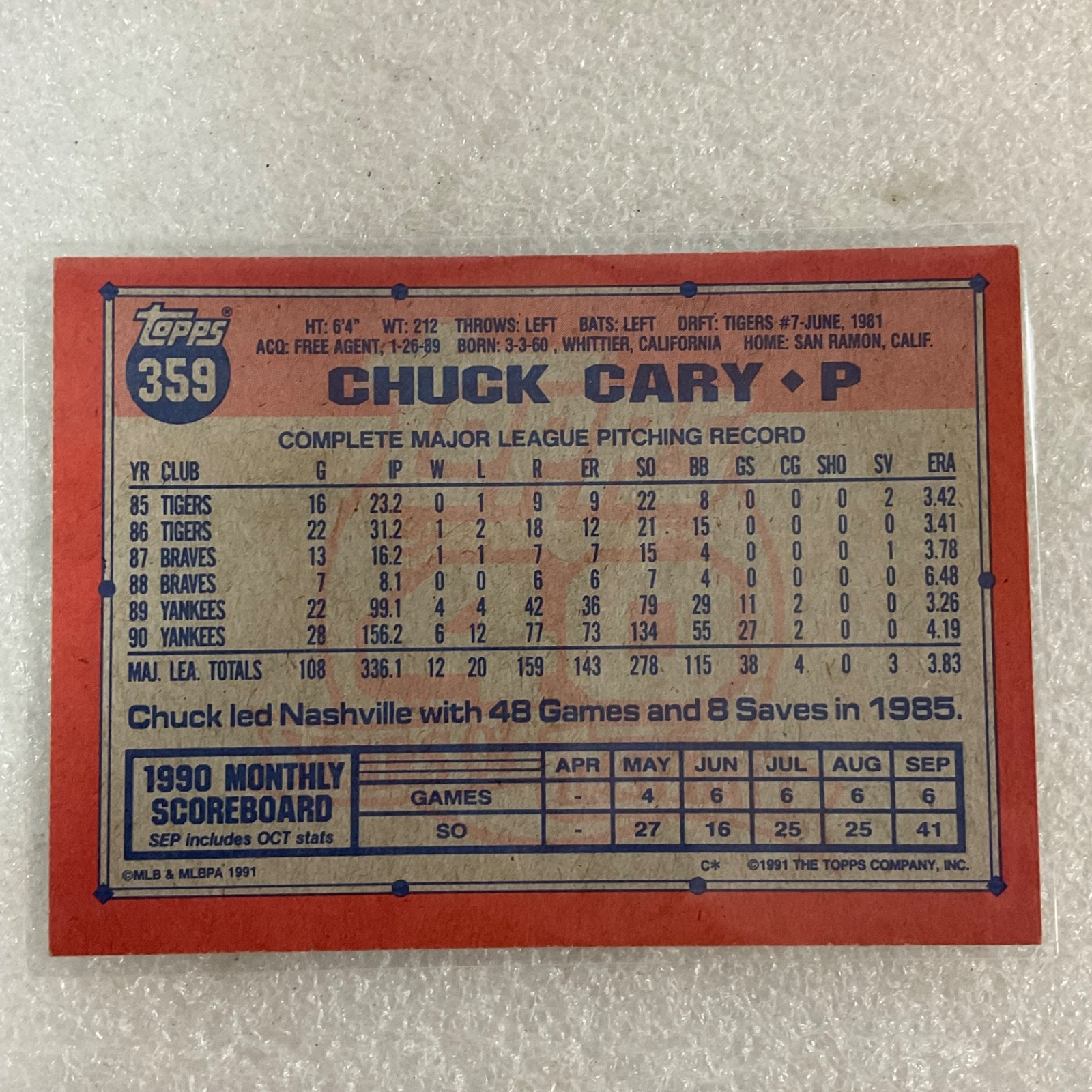 1989-1991 Baseball 10 Card Lot Yount Harwell Topps Donruss Pacific - Image 22