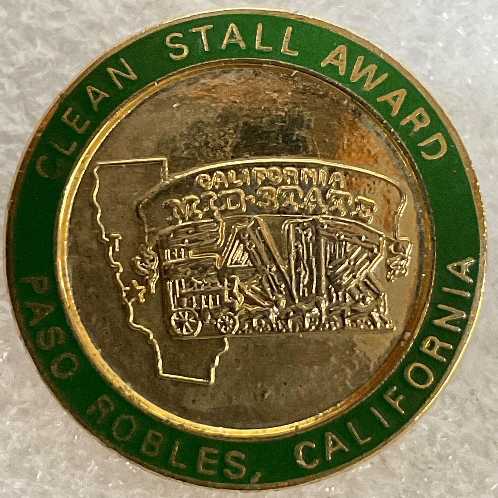 Vintage Clean Stall Award Pin Paso Robles California Mid State Fair 1in 6.38g - Image 7