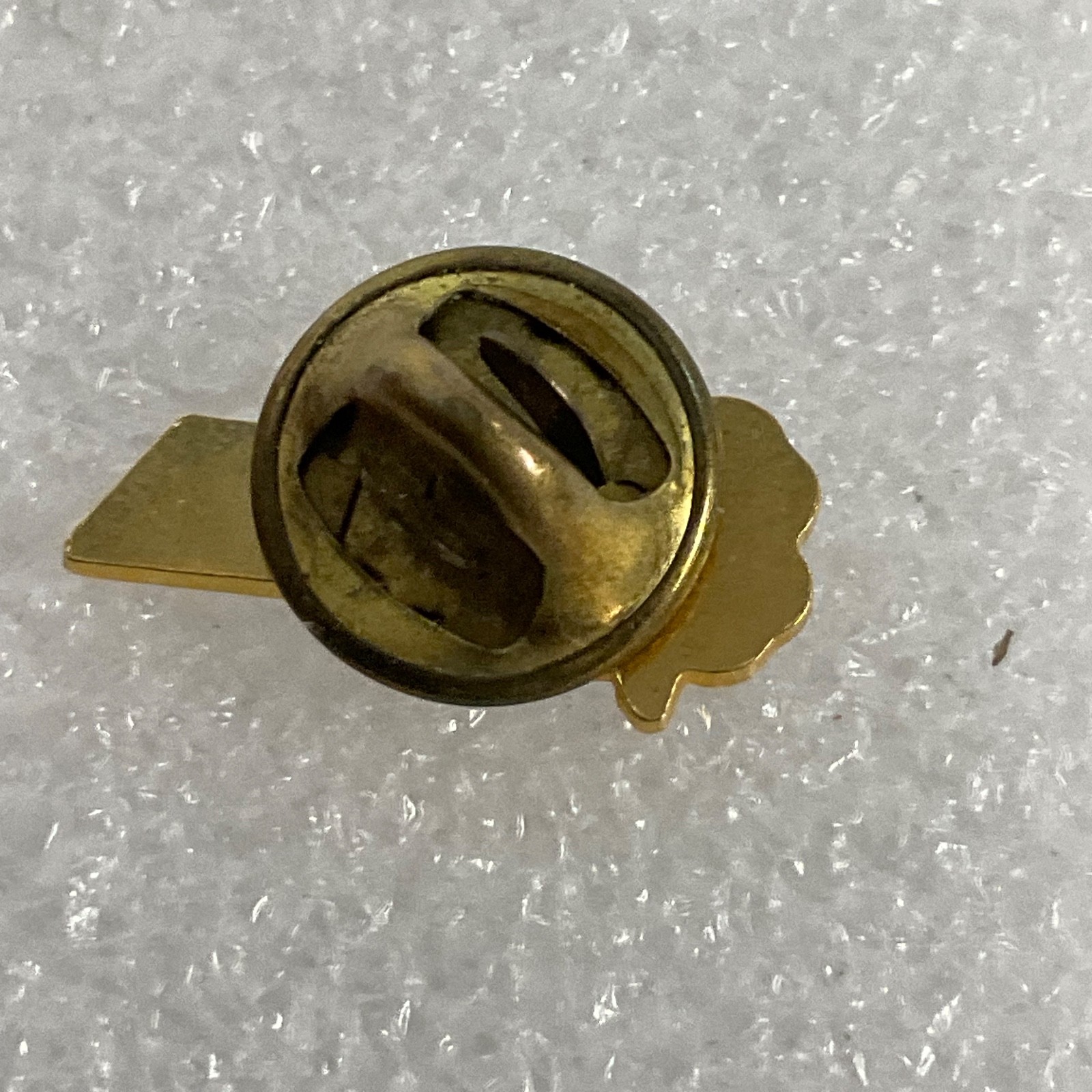 Vintage 4-H 100% Attendance Pin Gold Tone Enamel Clover Design 0.75in Ballou - Image 2