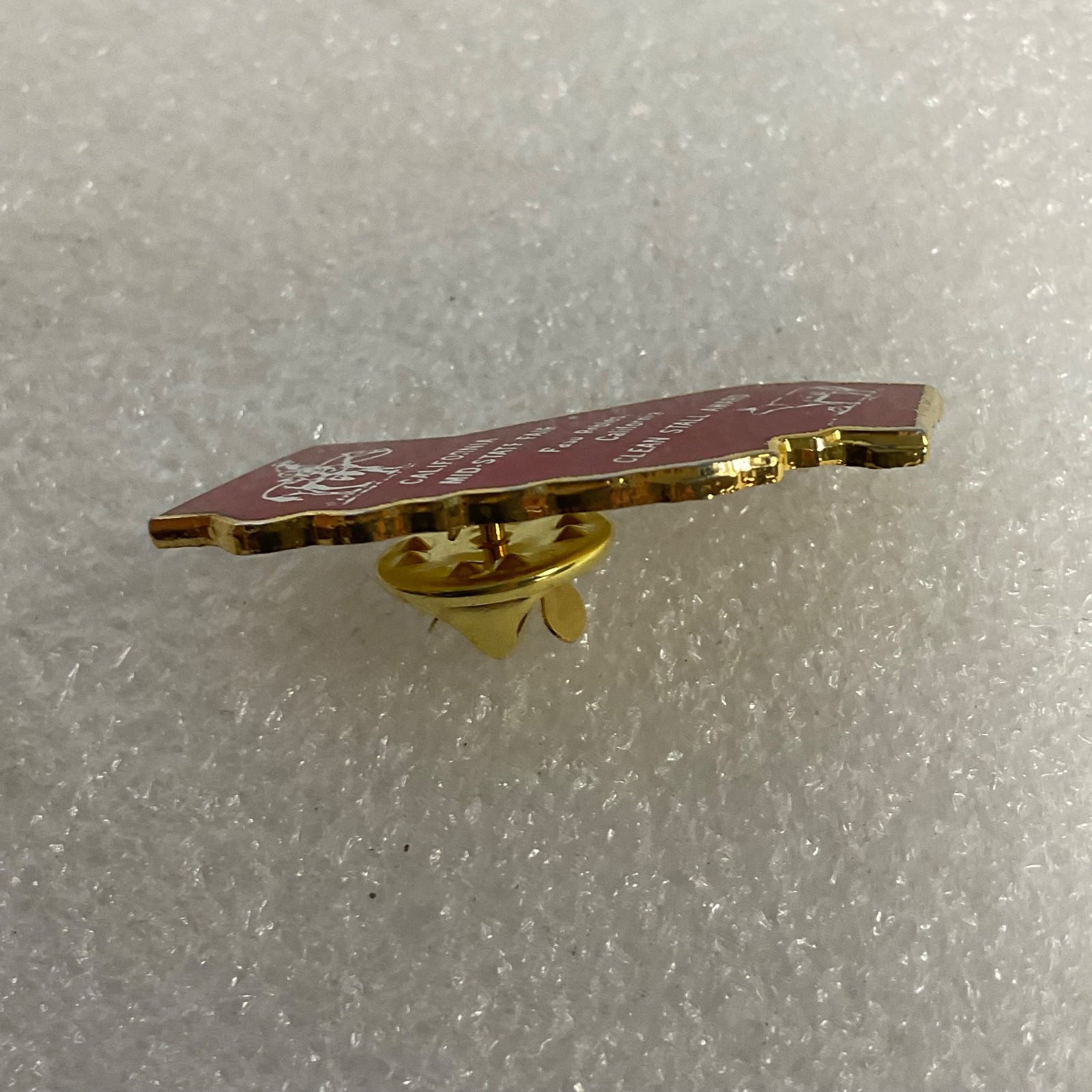 Vintage California Mid-State Fair Clean Stall Award Pin Paso Robles Red 1.75in - Image 6